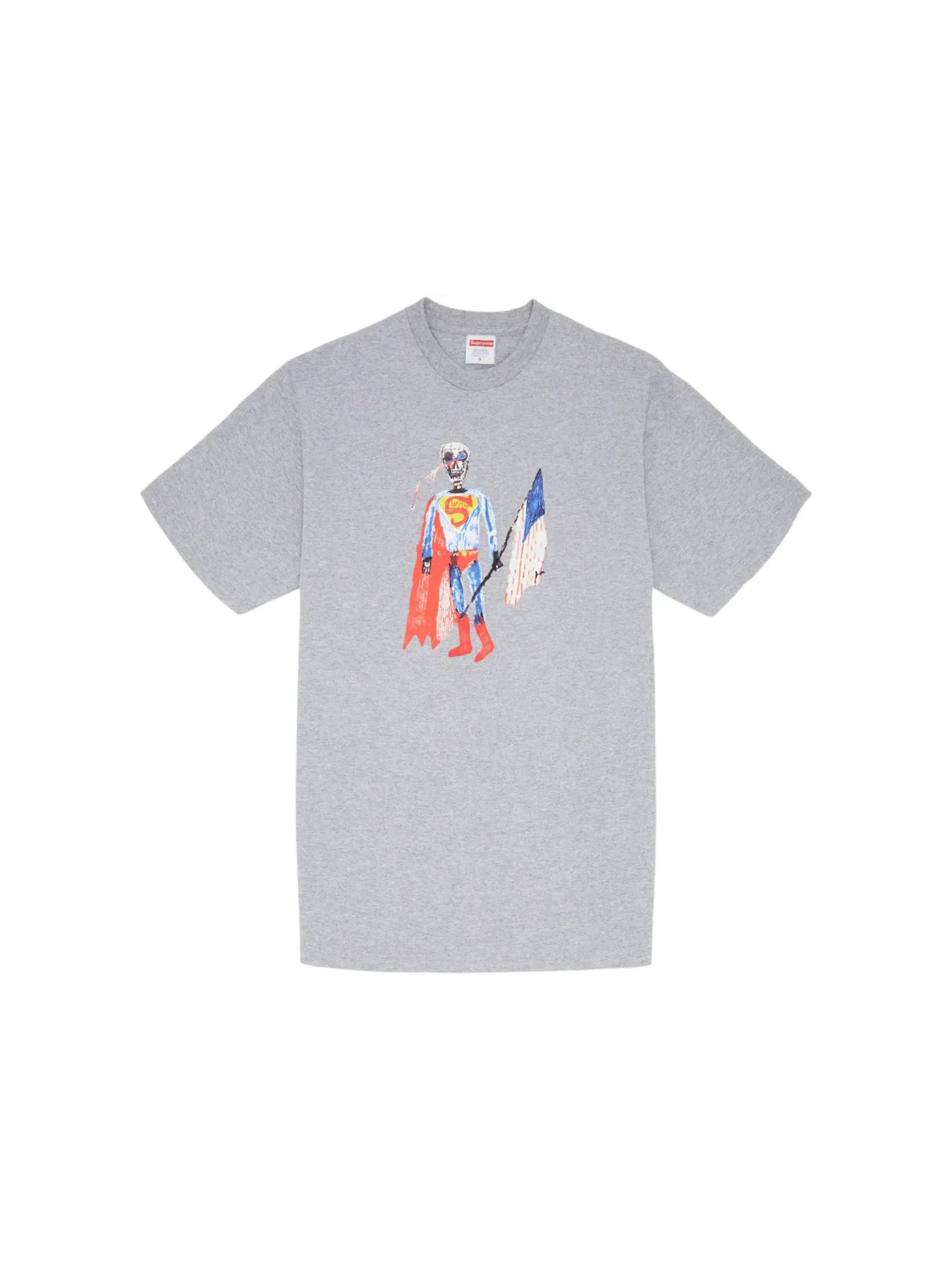 Мужская футболка с принтом Supreme Tee — изображение 1 из 1, серый