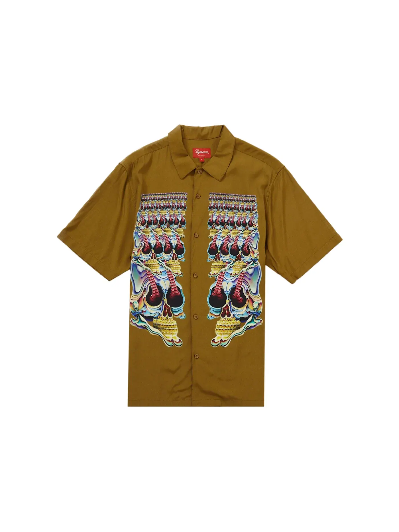 Мужская футболка с принтом Supreme Skulls S/S — изображение 1 из 2, коричневый