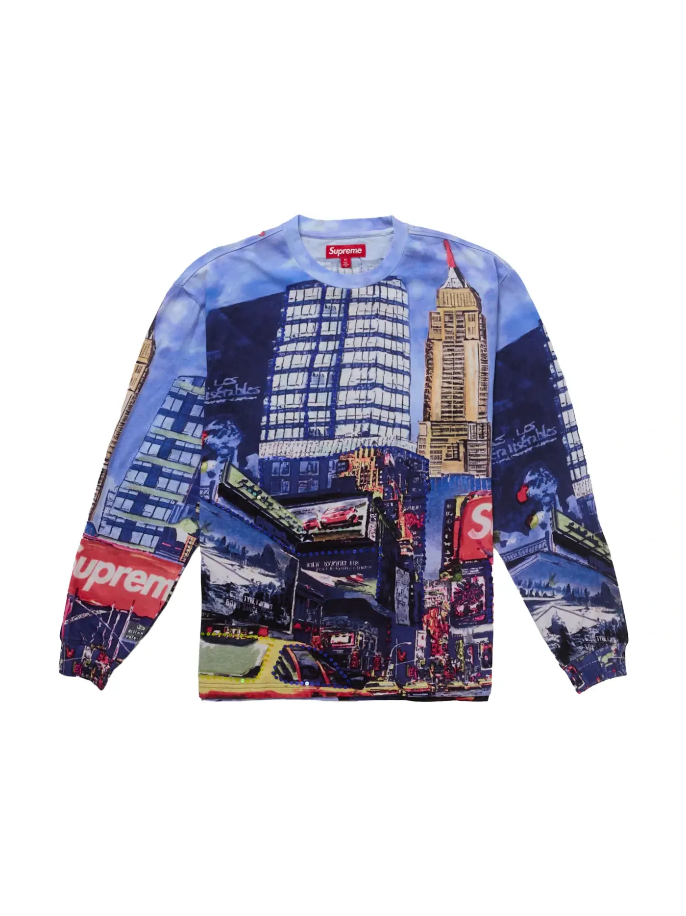 Мужская футболка с принтом Supreme Skyline Sequin L/S Top Day, Day — изображение 1 из 2