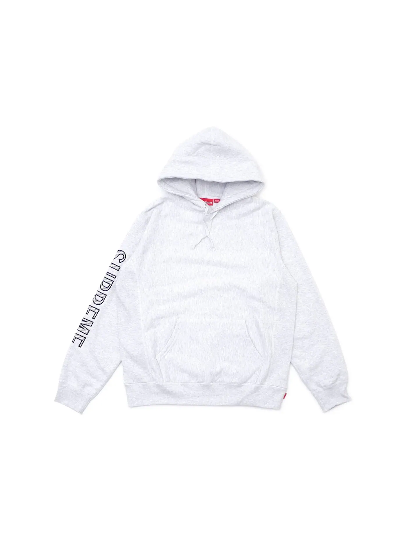 Мужская худи с вышивкой Supreme Sleeve Embroidery Supreme — изображение 1 из 1, серый