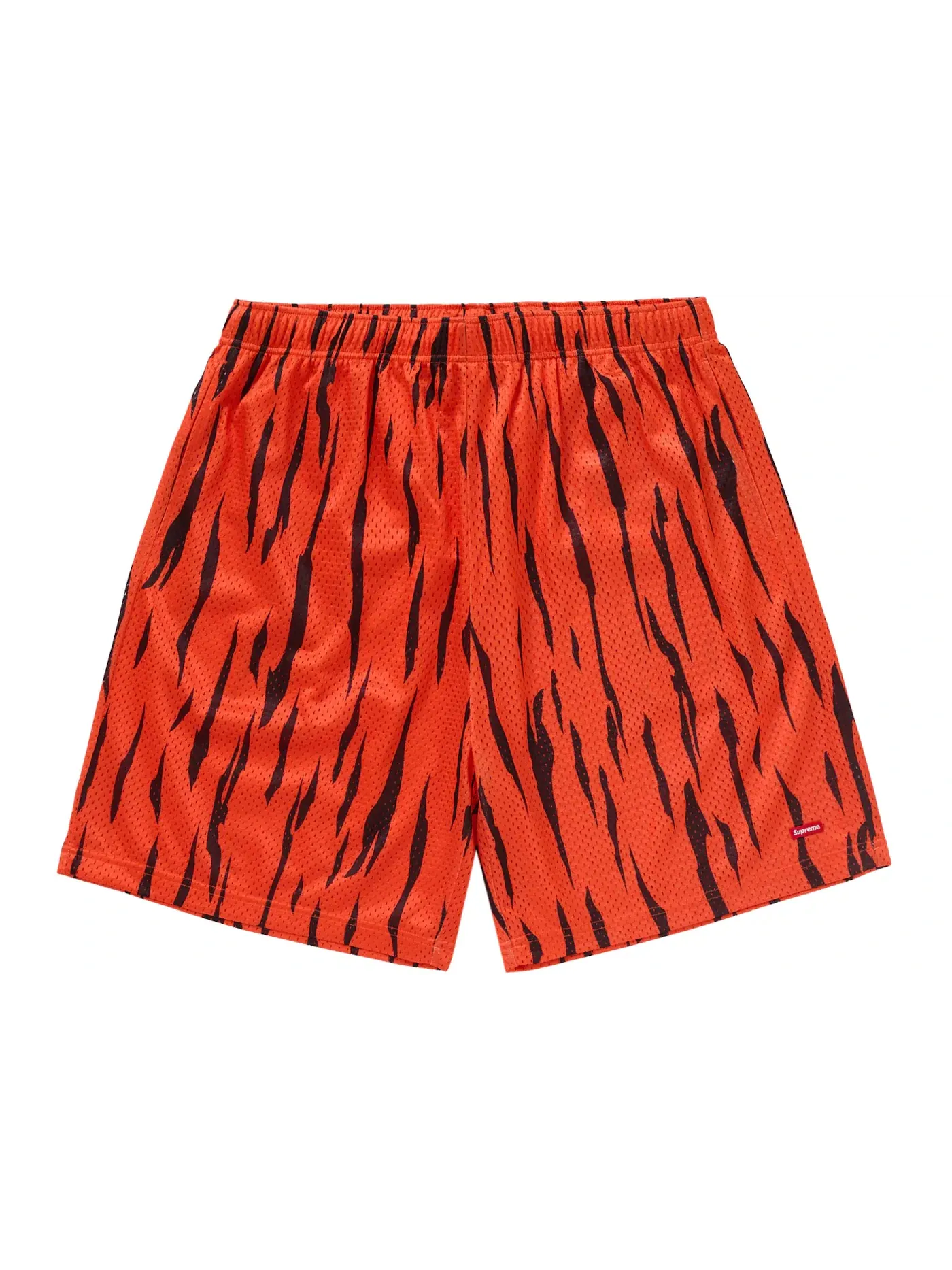 Мужские шорты из сетки с принтом Supreme Short SS24 — изображение 1 из 2, тигровый оранжевый