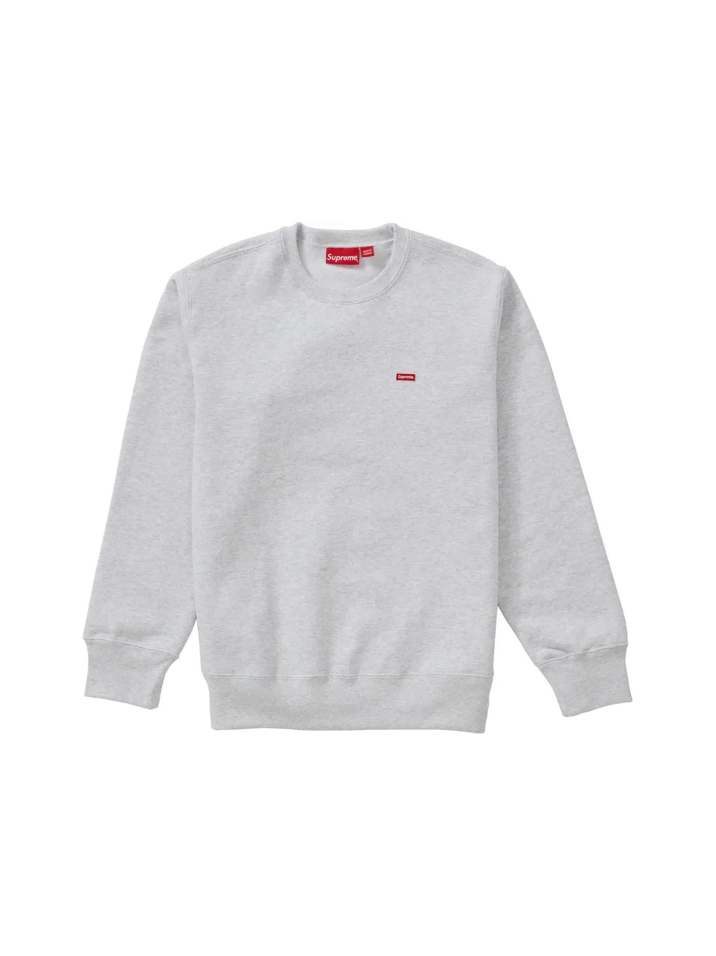 Мужской свитшот с принтом Small Box Crewneck Supreme — изображение 1 из 1, серый