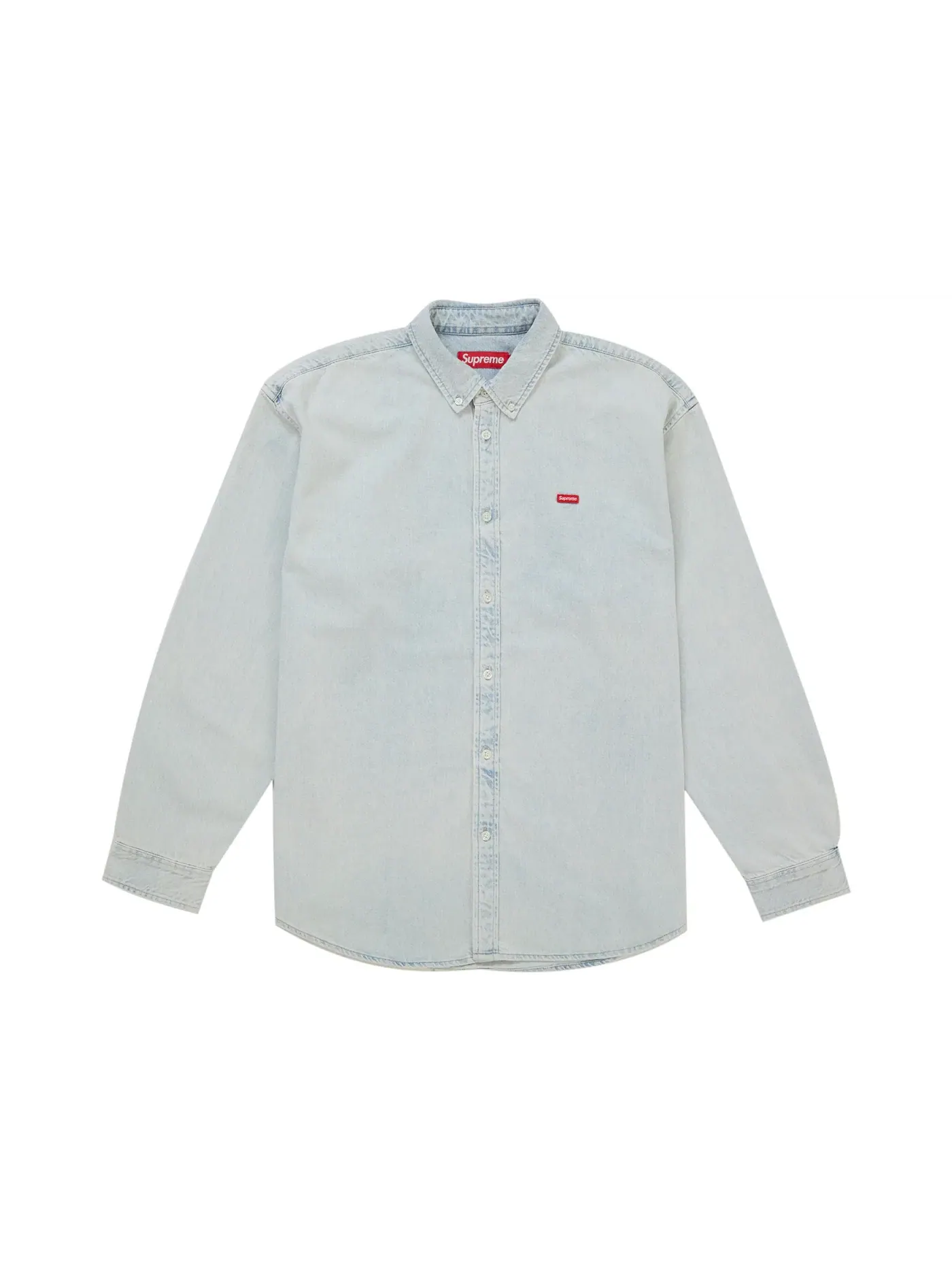 Мужская рубашка из денима Supreme Shirt (SS26) — изображение 1 из 1, серый