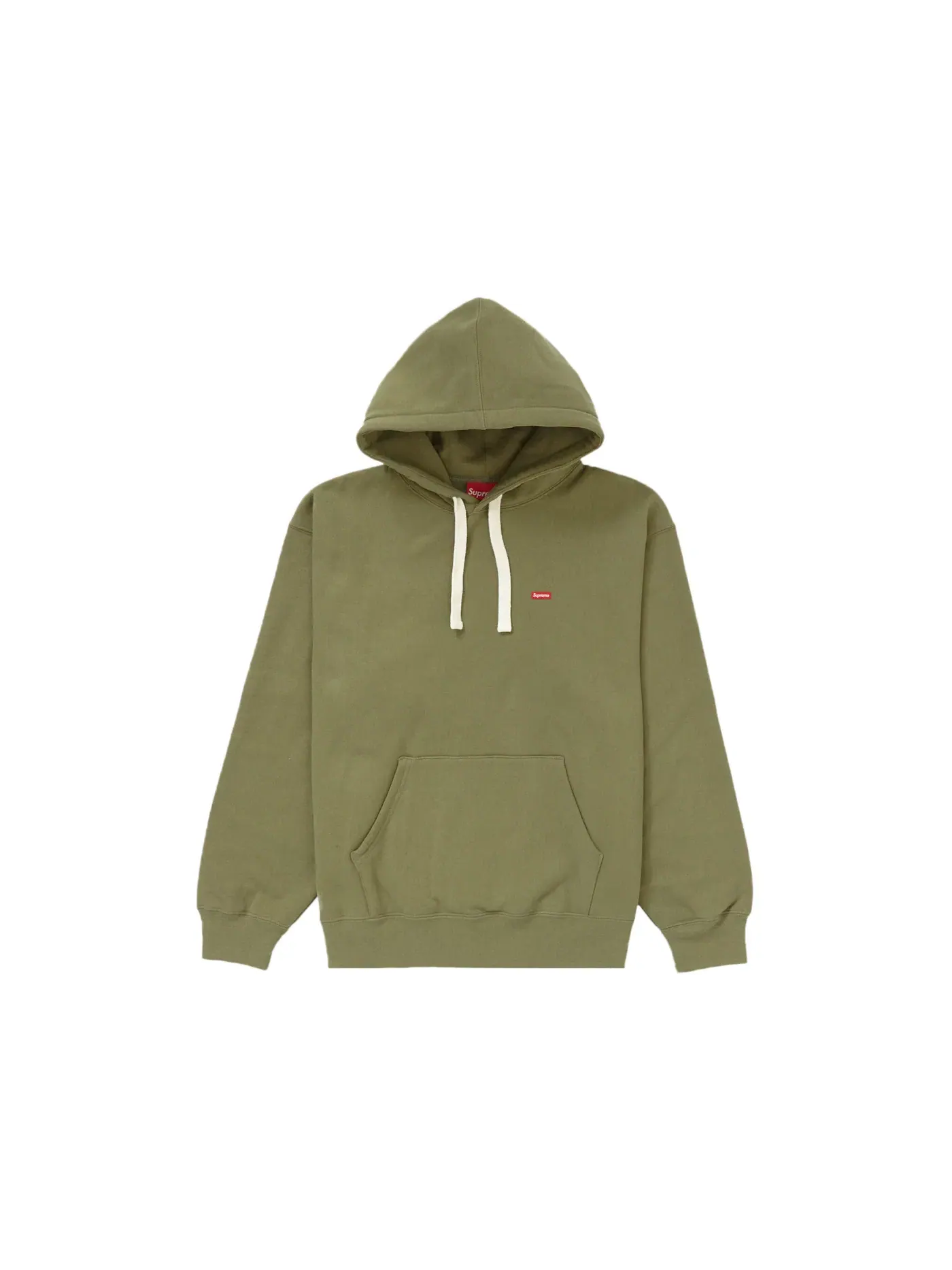 Мужская худи с принтом Supreme Small Box Drawcord Hooded Sweatshirt — изображение 1 из 1, светлый оливковый