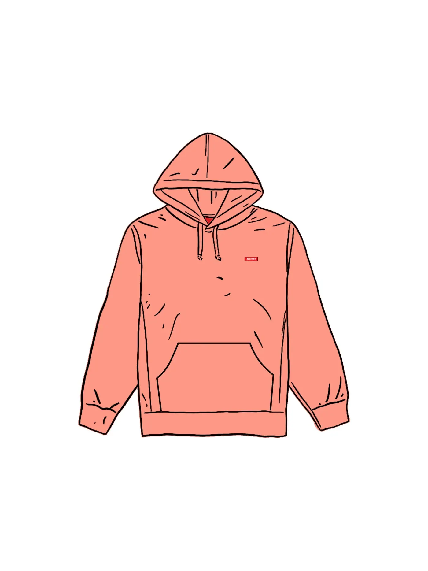 Мужской худи с принтом Supreme Sweatshirt, Dusty Coral — изображение 1 из 1