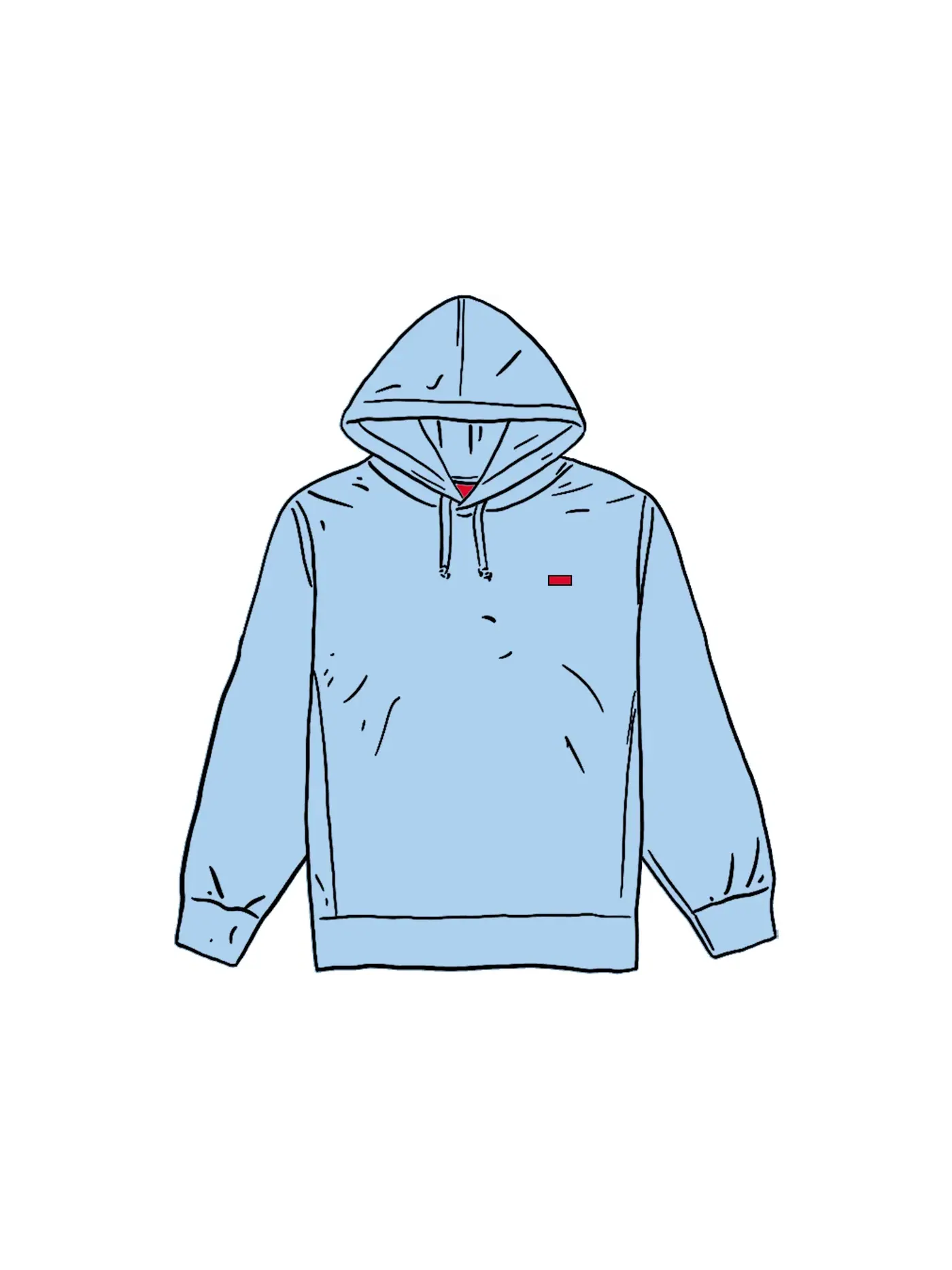 Мужской худи Supreme Hooded Sweatshirt — изображение 1 из 1, синий
