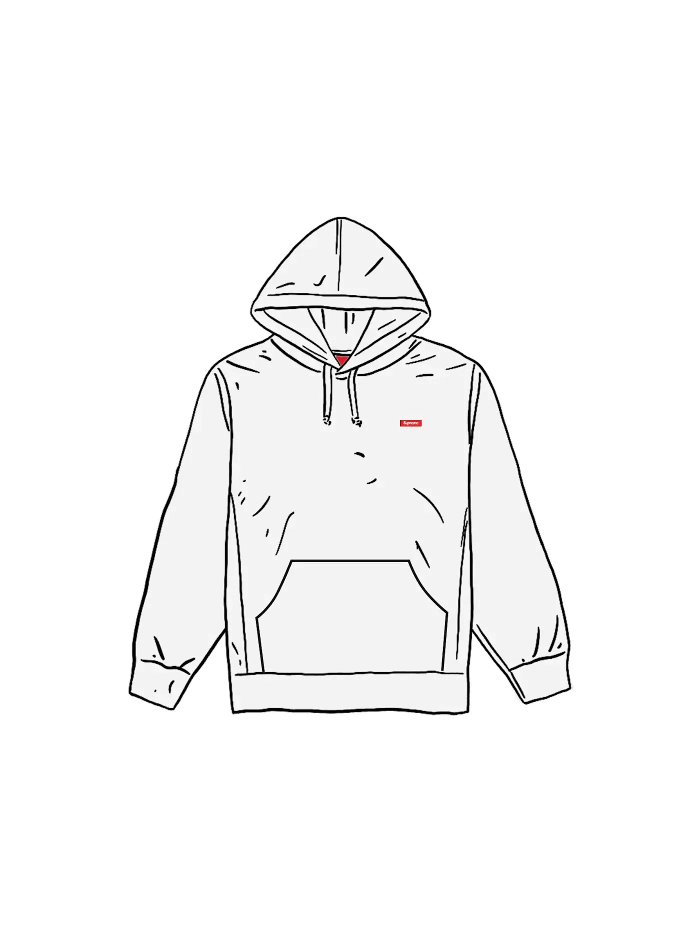 Мужской худи Supreme Sweatshirt (SS21) — изображение 1 из 1, белый