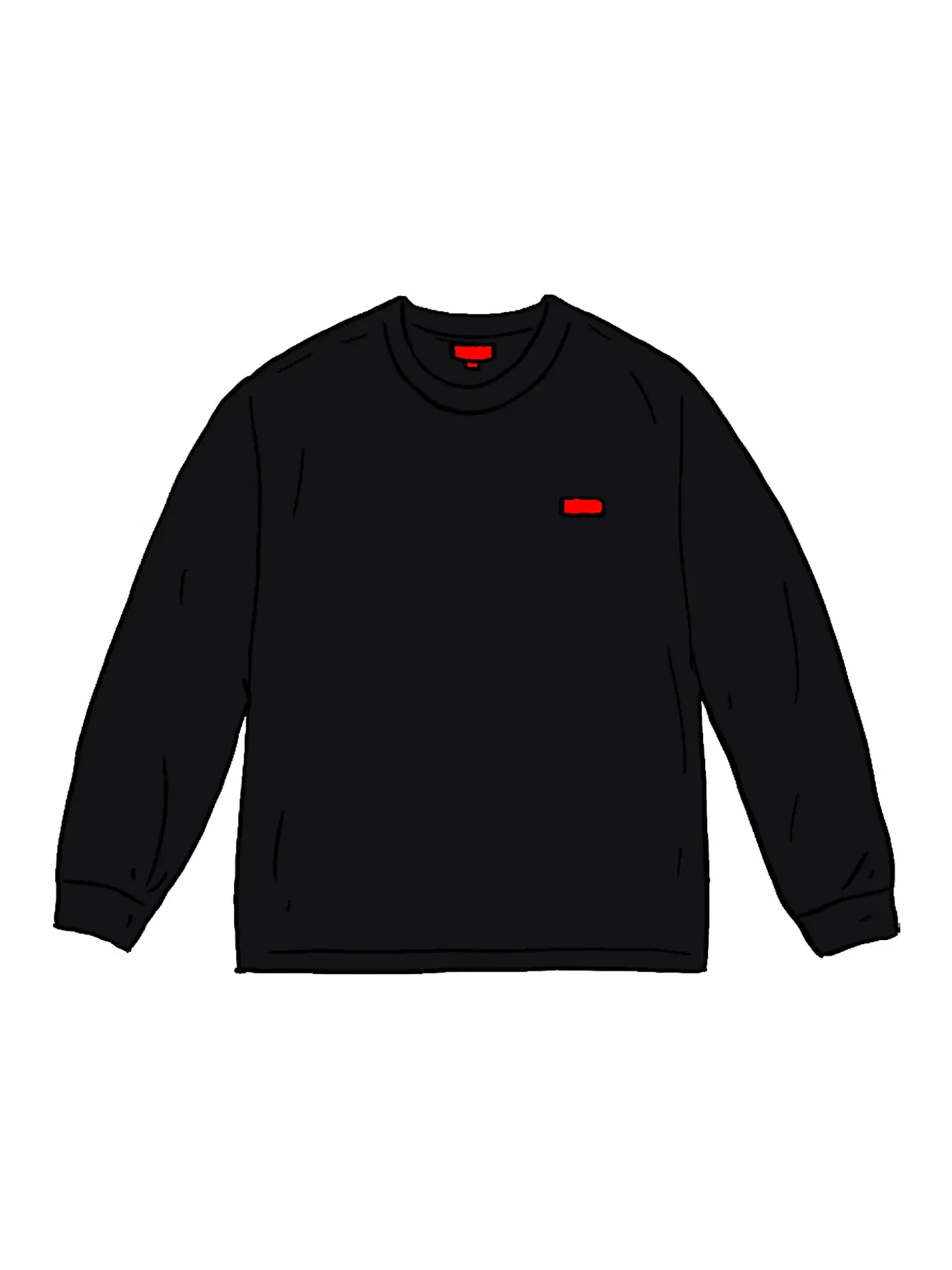 Мужская футболка с длинным рукавом Supreme L/S Tee (FW20) — изображение 1 из 1, черный