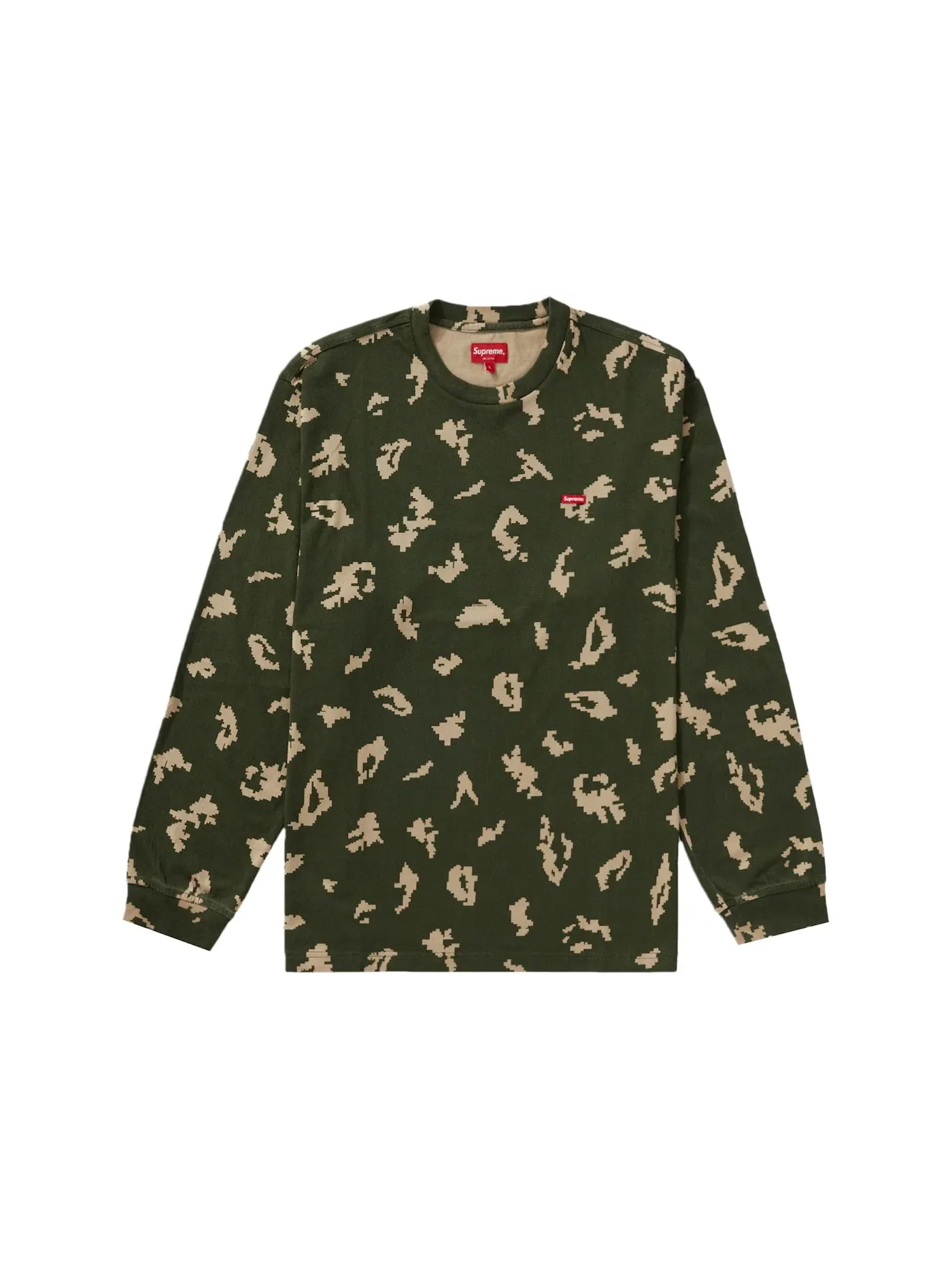 Мужская футболка с длинным рукавом Supreme L/S Tee (FW21) — изображение 1 из 1, оливковый