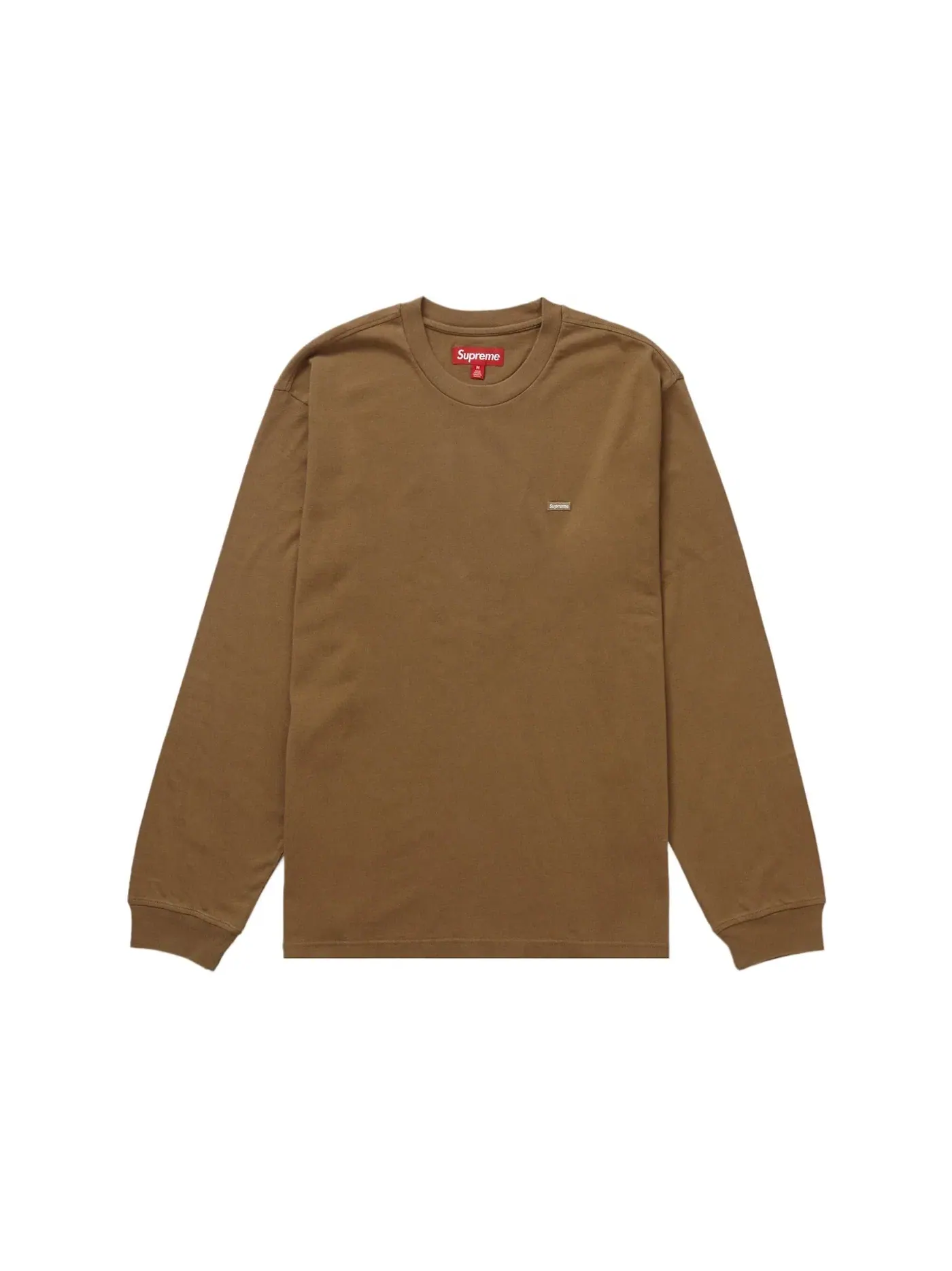 Мужская футболка с длинным рукавом Supreme Small Box L/S Tee — изображение 1 из 1, коричневый