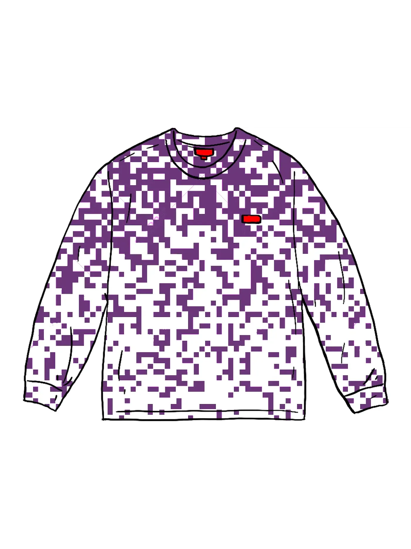 Мужская футболка с длинным рукавом Supreme L/S Tee — изображение 1 из 1, фиолетовый