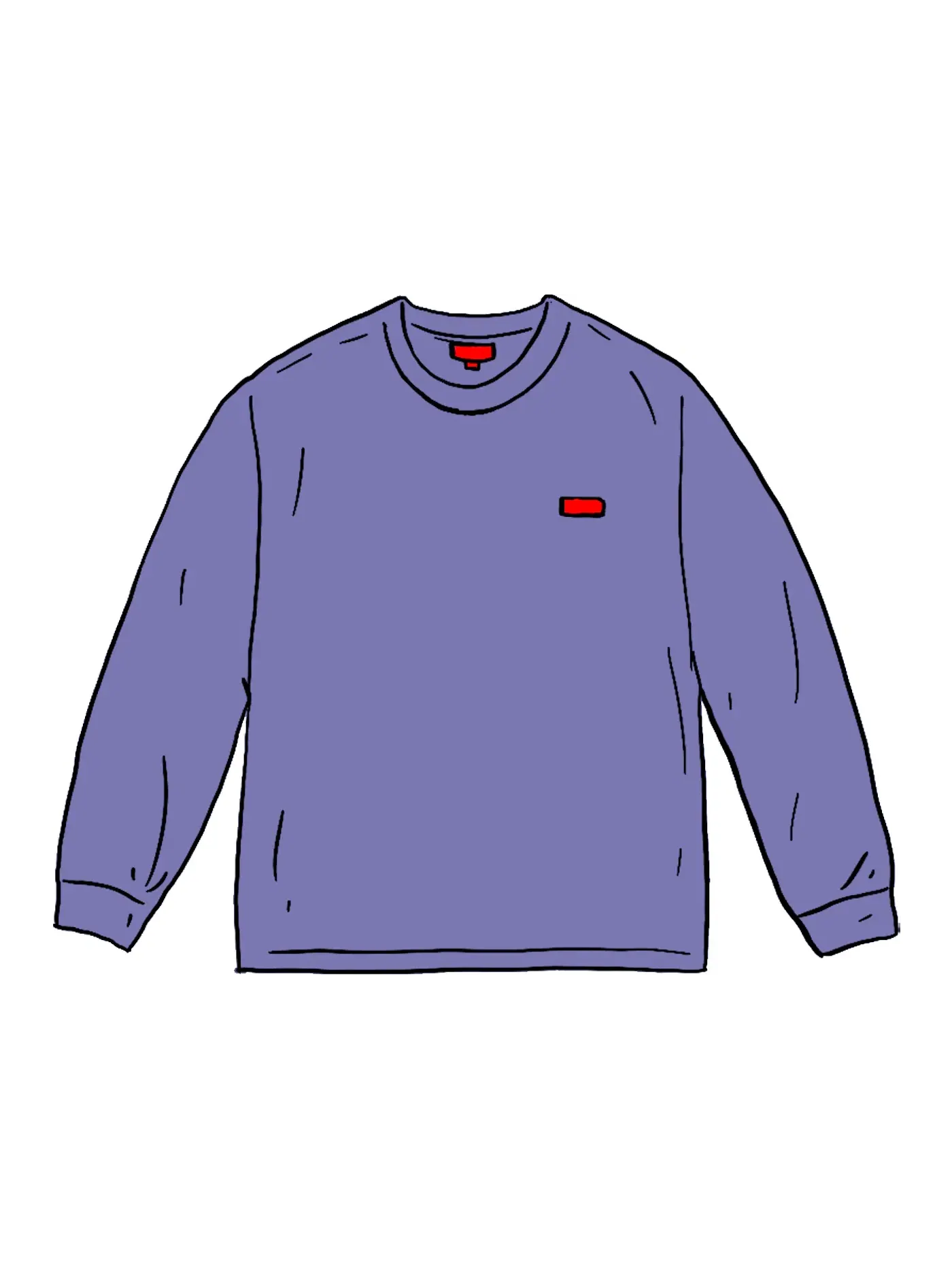 Мужская футболка с длинным рукавом Supreme L/S Tee (SS21) — изображение 1 из 1, фиолетовый