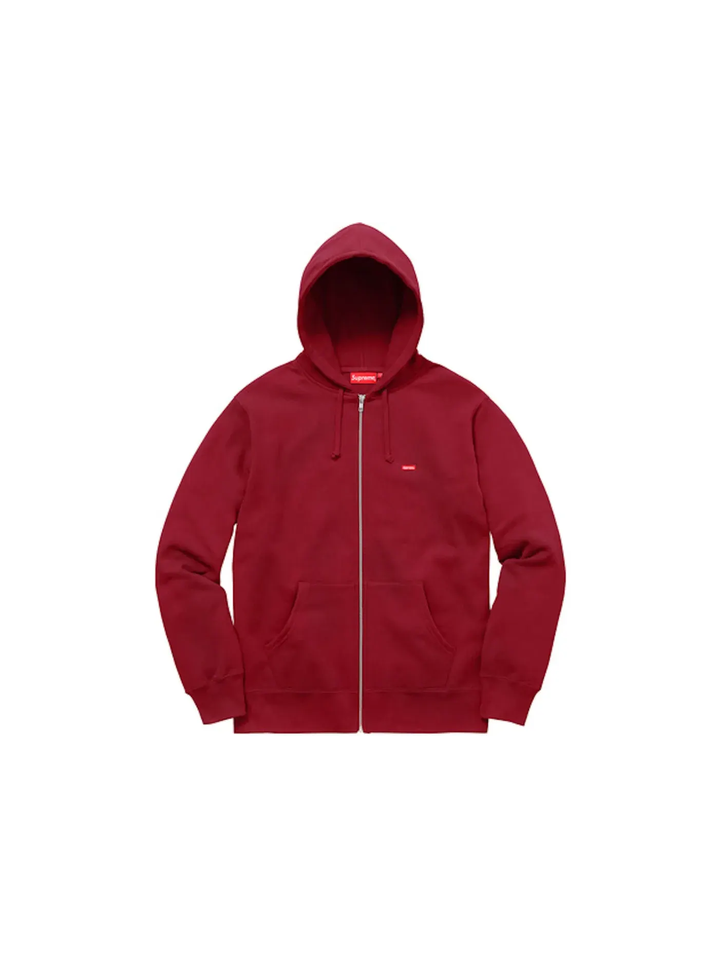 Мужская худи на молнии Supreme Small Box Logo Zip Up Hooded Sweatshirt — изображение 1 из 1, красный