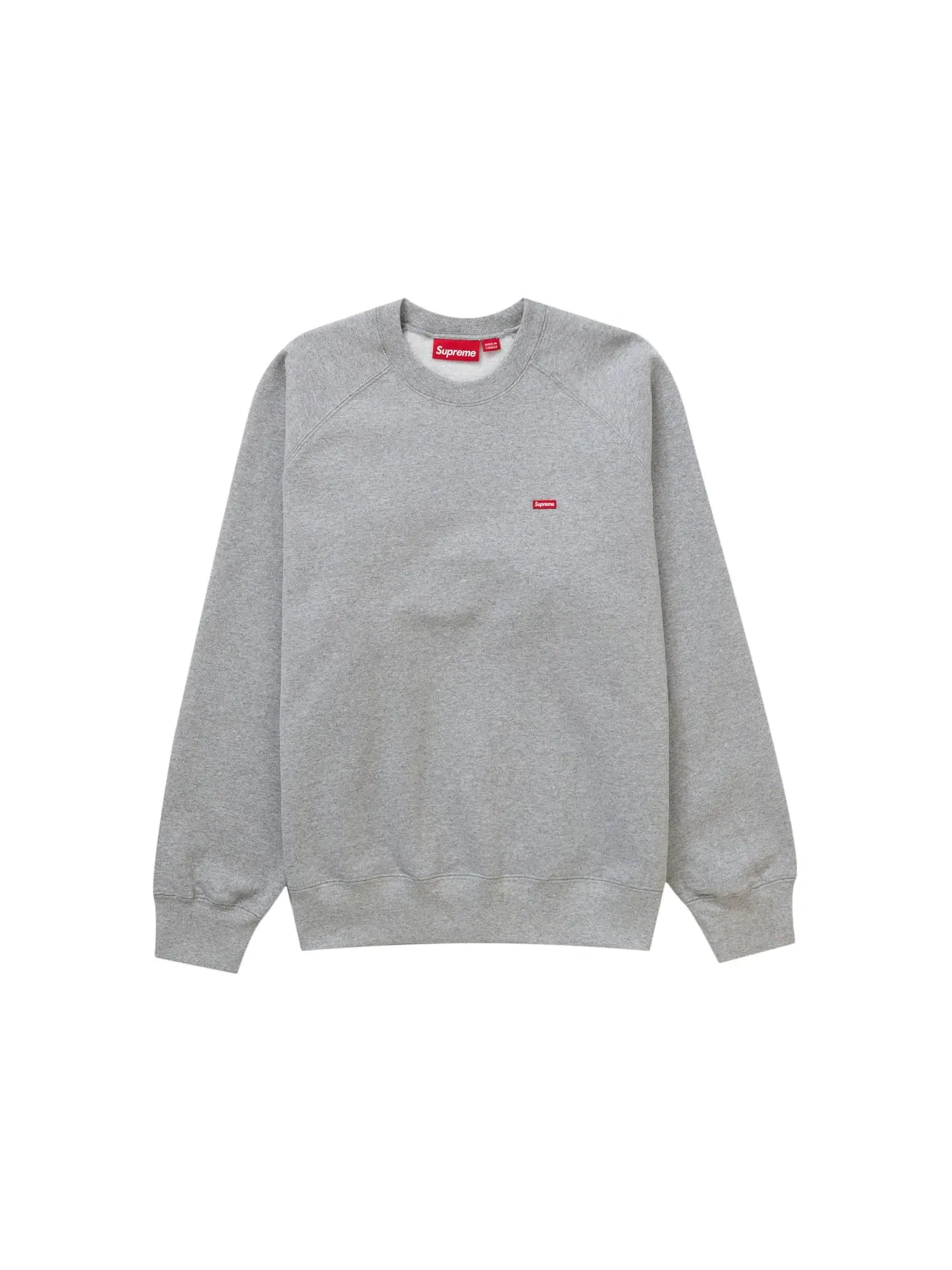 Мужской свитшот с реглан-рукавом Supreme Crewneck — изображение 1 из 1, серый