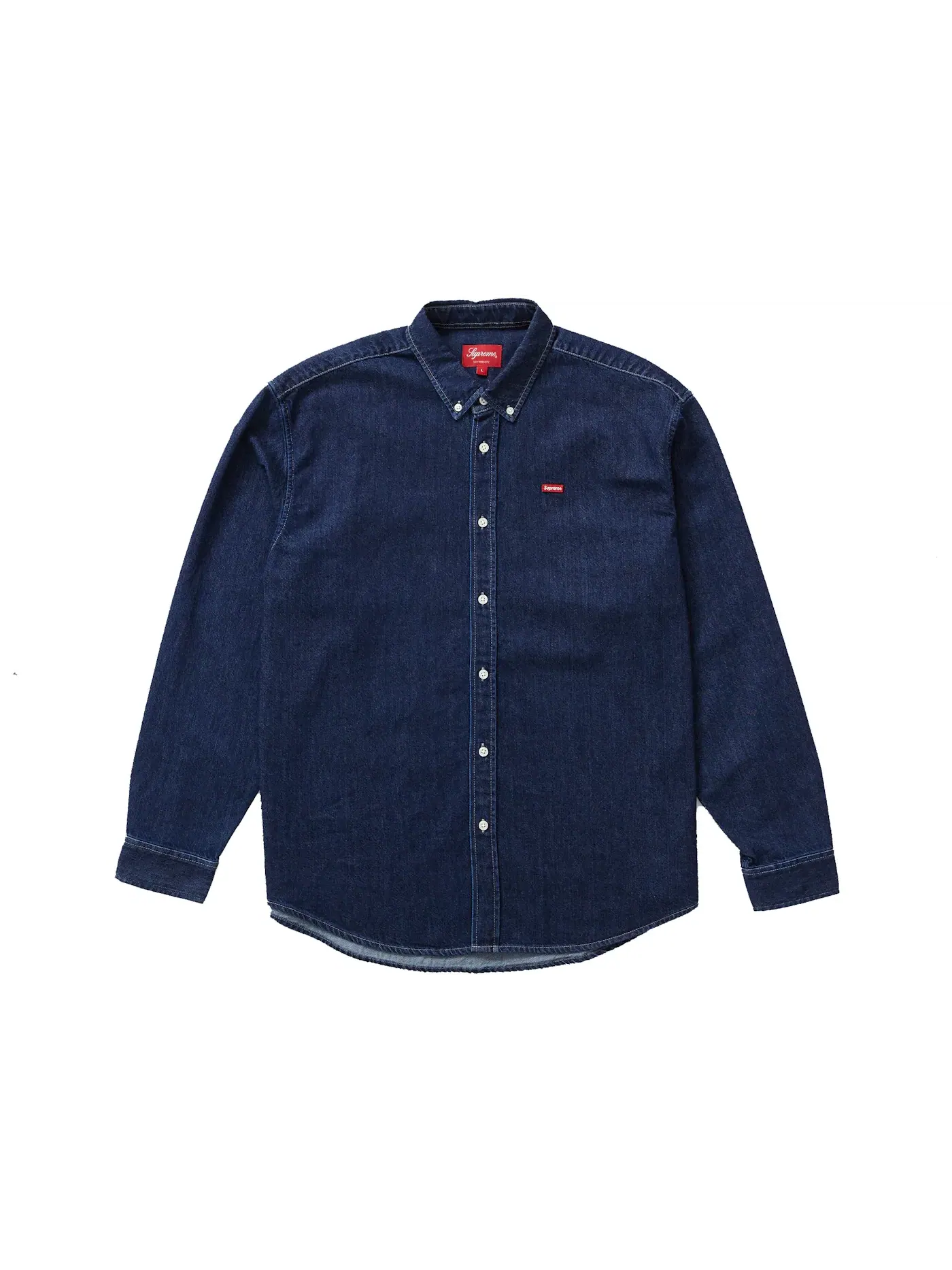 Мужская рубашка джинсовая Shirt (FW22) Supreme — изображение 1 из 1, джинсовый синий