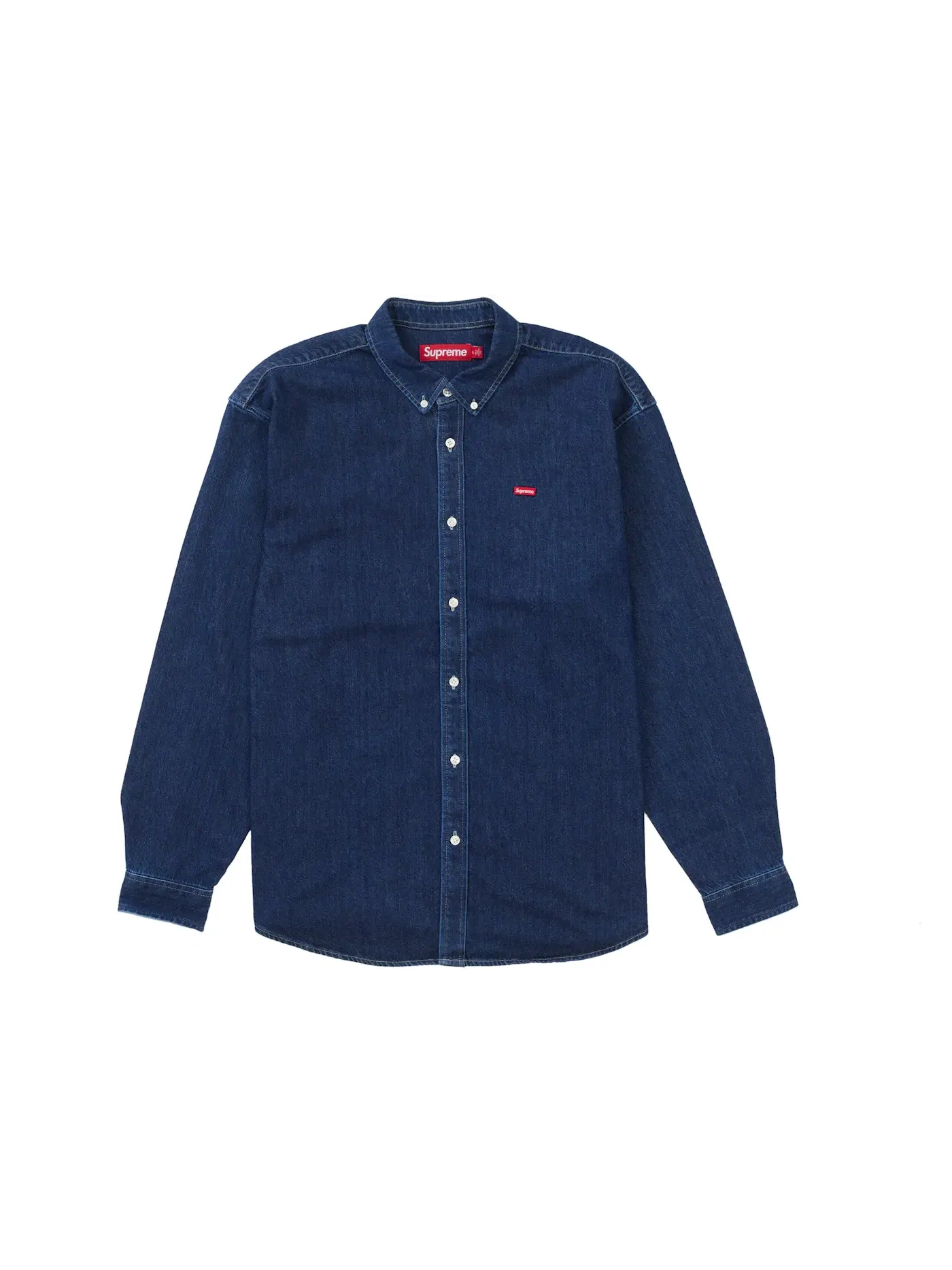 Мужская рубашка из денима Supreme Shirt (FW24) — изображение 1 из 2, джинсовый синий