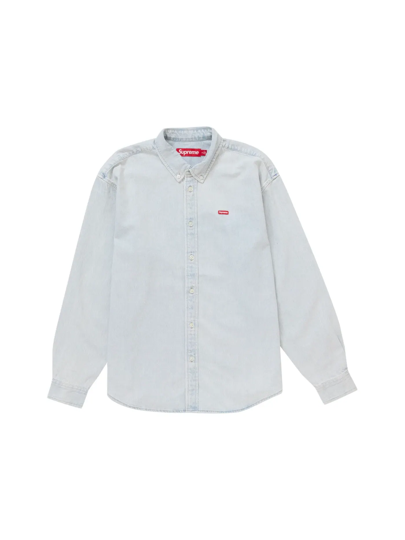 Мужская рубашка с принтом Shirt Supreme — изображение 1 из 2, джинсовый синий