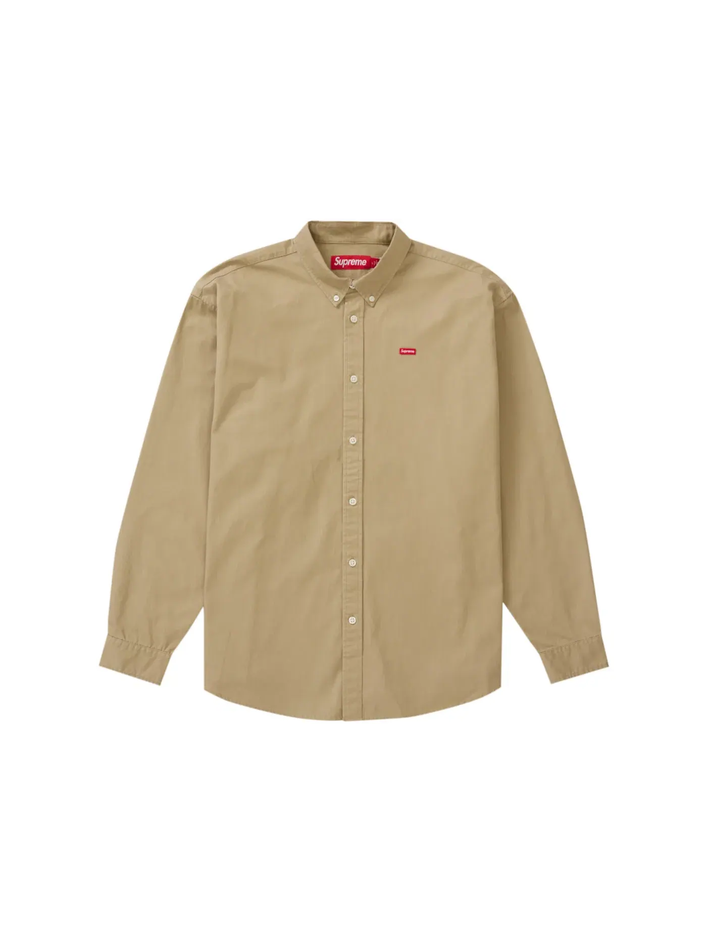 Мужская футболка Supreme Small Box Shirt (SS24) — изображение 1 из 2, бежевый