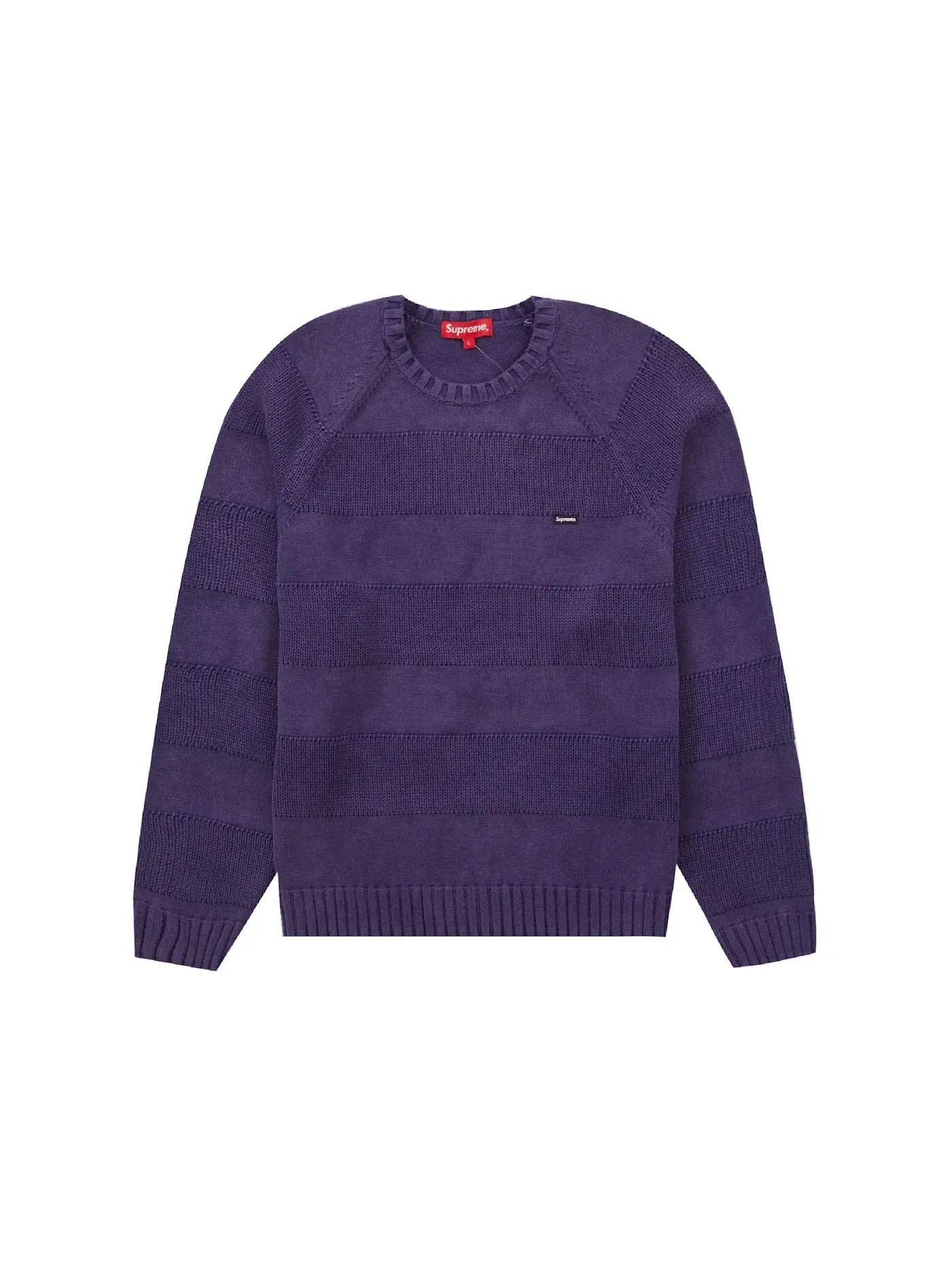 Мужской свитер с полосками Supreme — изображение 1 из 1, фиолетовый