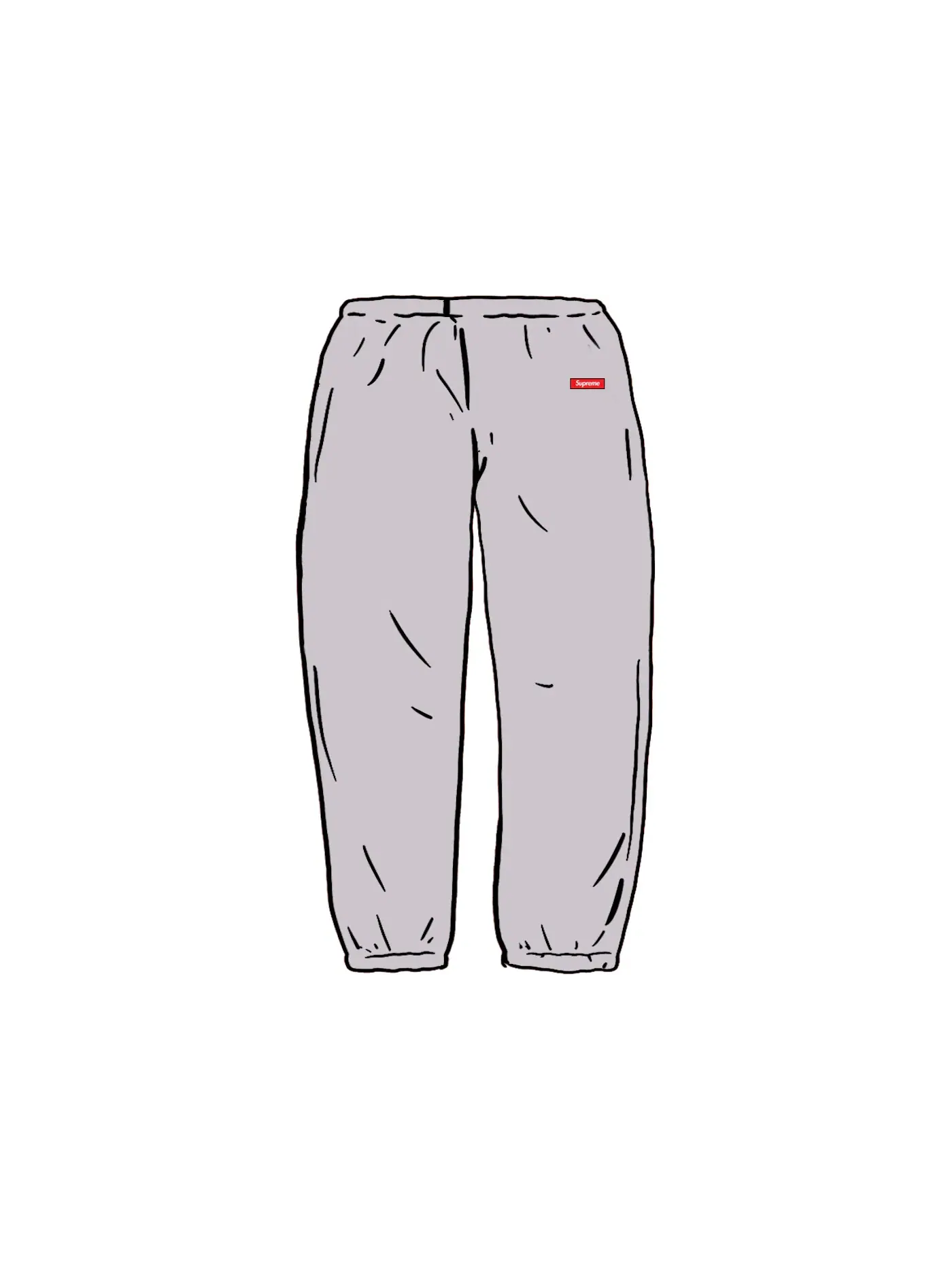 Мужские спортивные штаны с принтом Sweatpant Supreme — изображение 1 из 1, серый