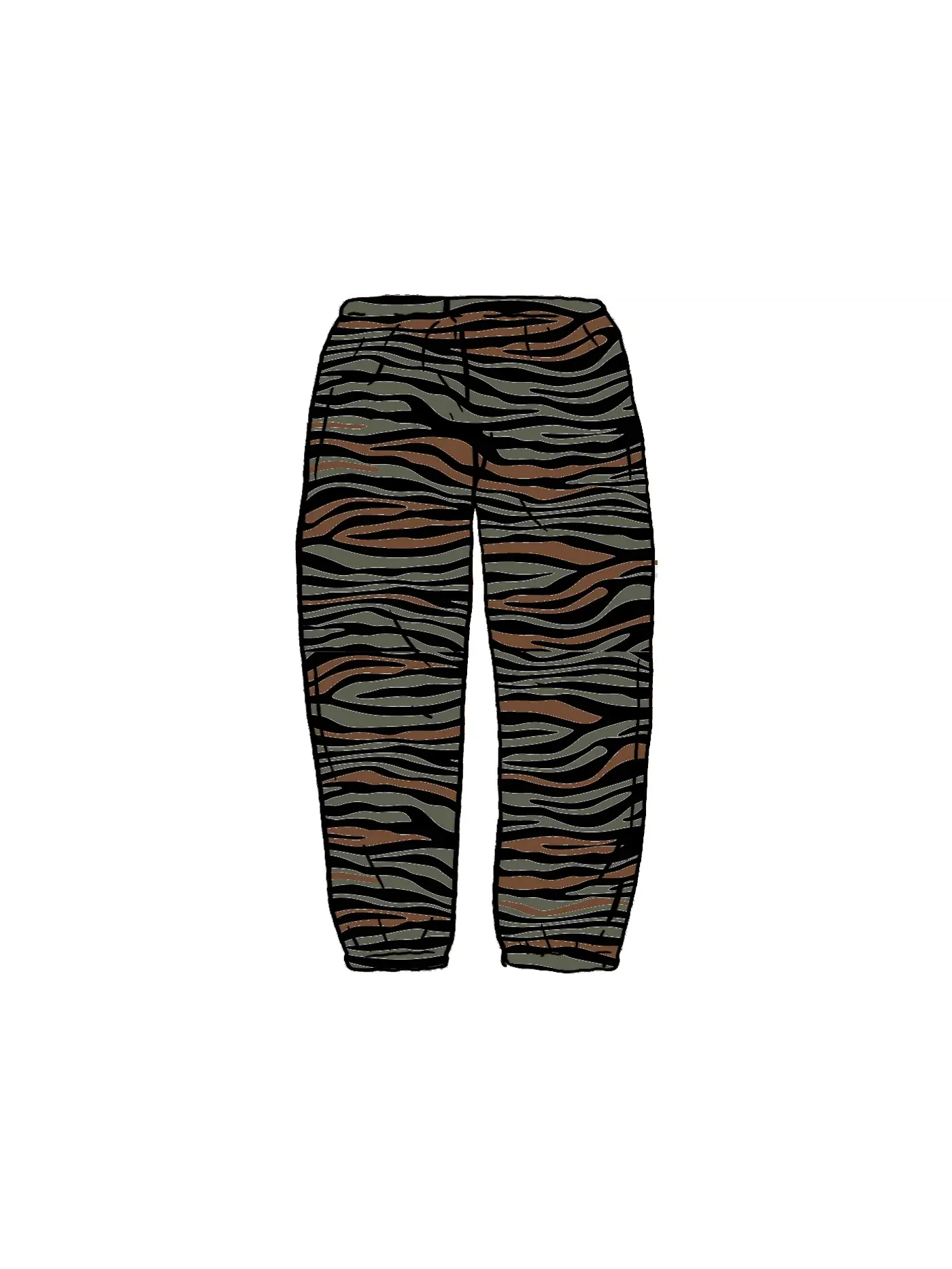 Мужские спортивные штаны с принтом Supreme Small Box Sweatpant Tigerstripe Camo, Tigerstripe Camo — изображение 1 из 1