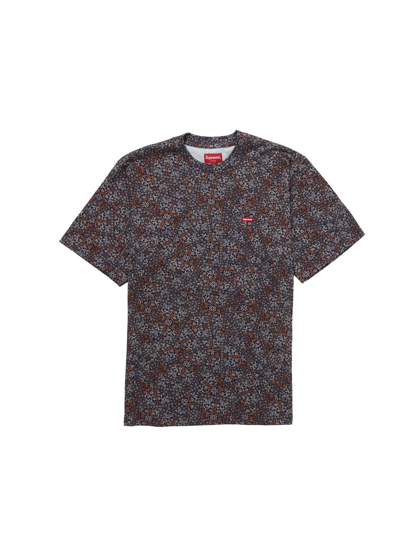 Мужская футболка с принтом Supreme Tee (FW21) — изображение 1 из 1, темно-синий