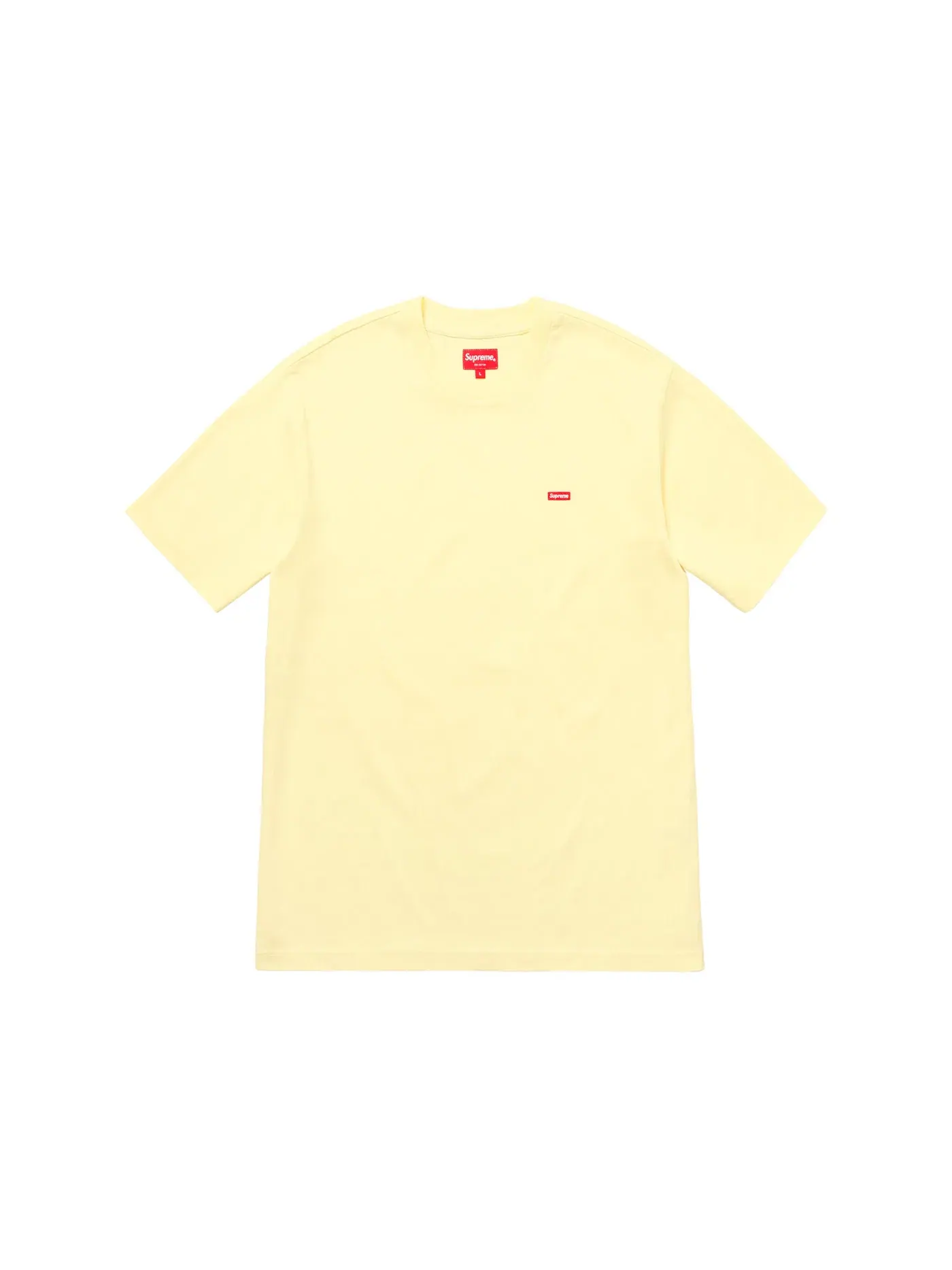 Мужская футболка Supreme Small Box Tee (SS18) — изображение 1 из 1, бледный желтый