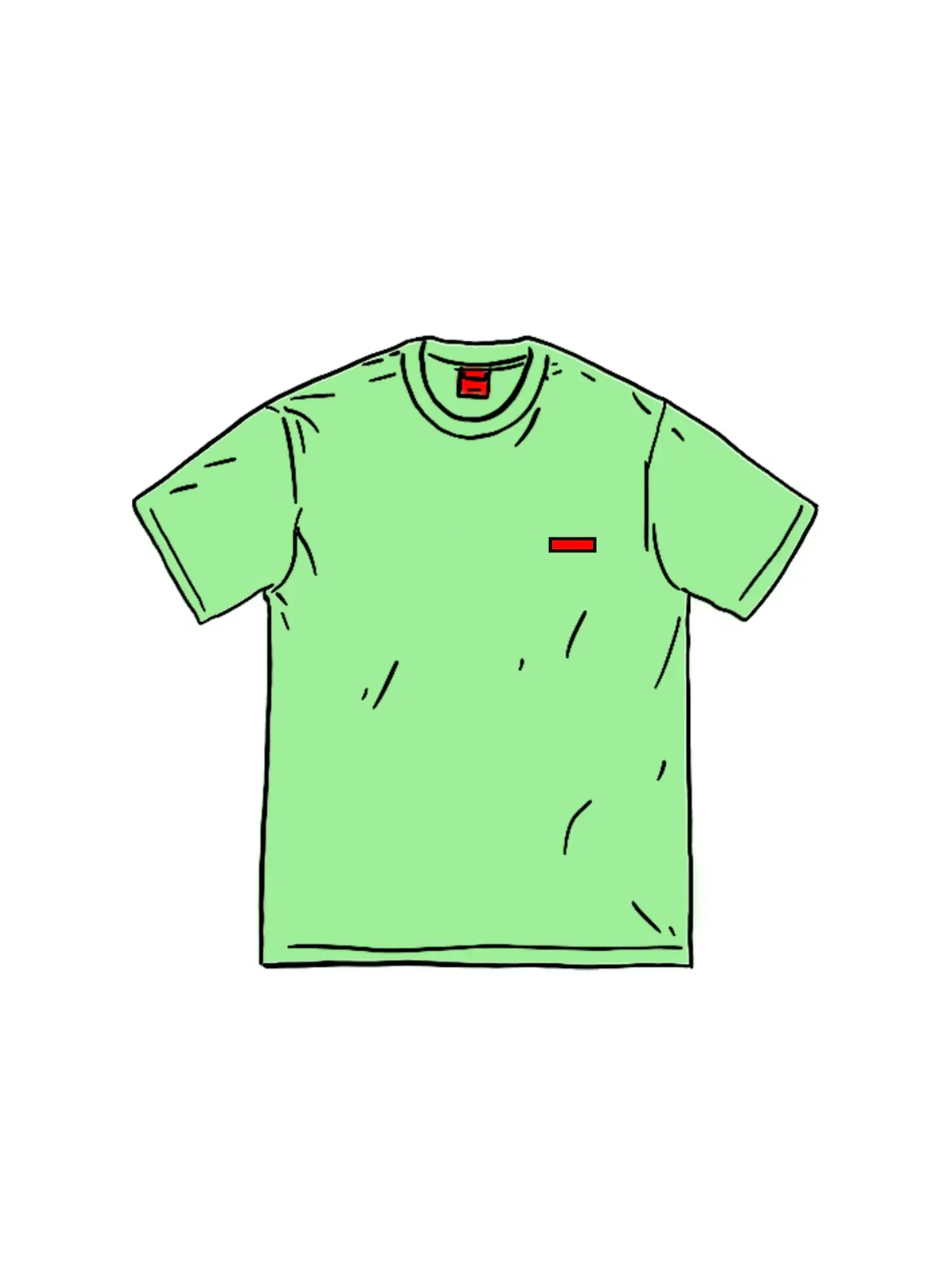 Мужская футболка с принтом Supreme Tee SS20 — изображение 1 из 1, яркий зеленый