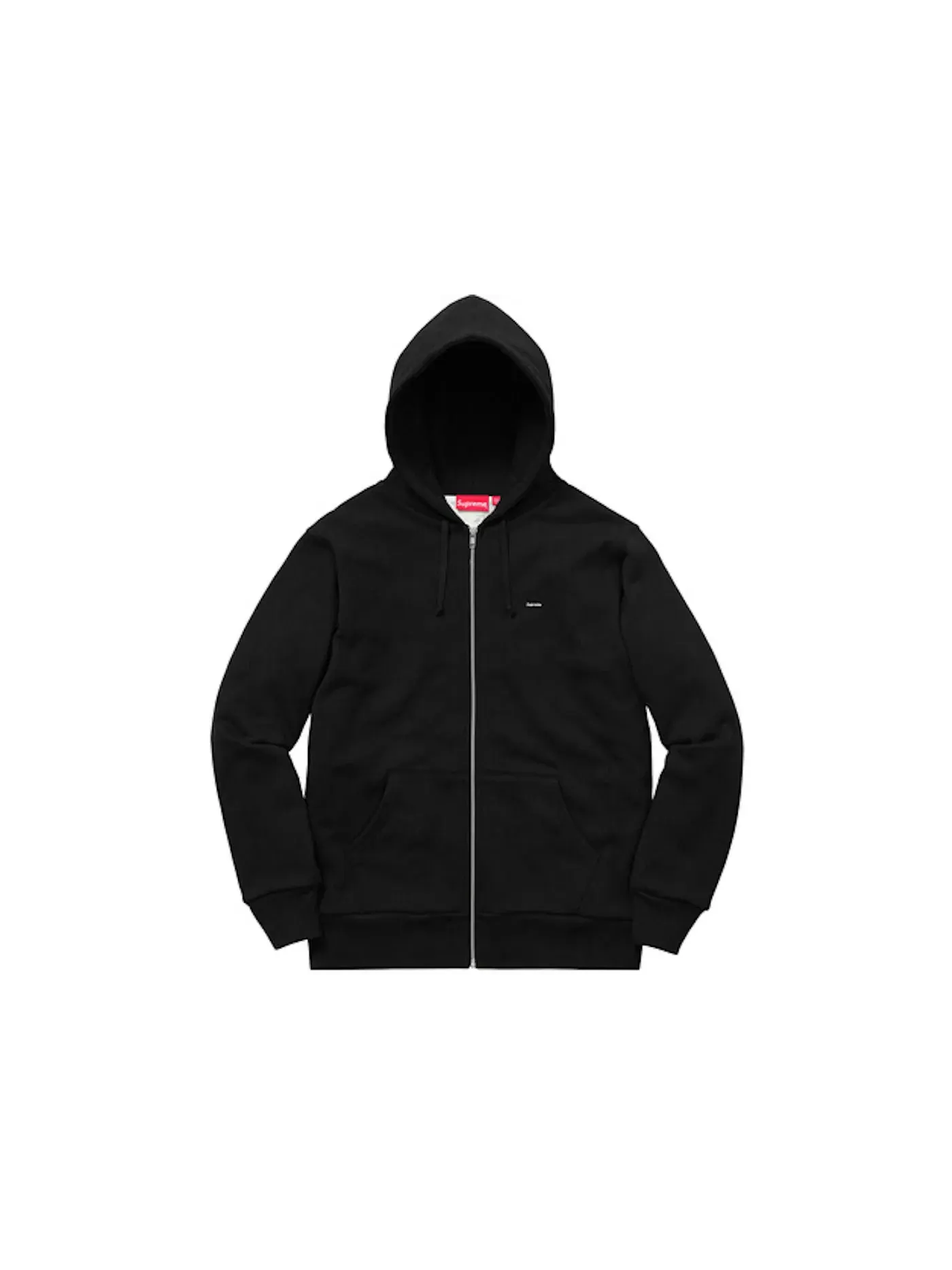 Мужская худи с нагрудным принтом Supreme Small Box Thermal Zip Up Hoodie — изображение 1 из 1, черный