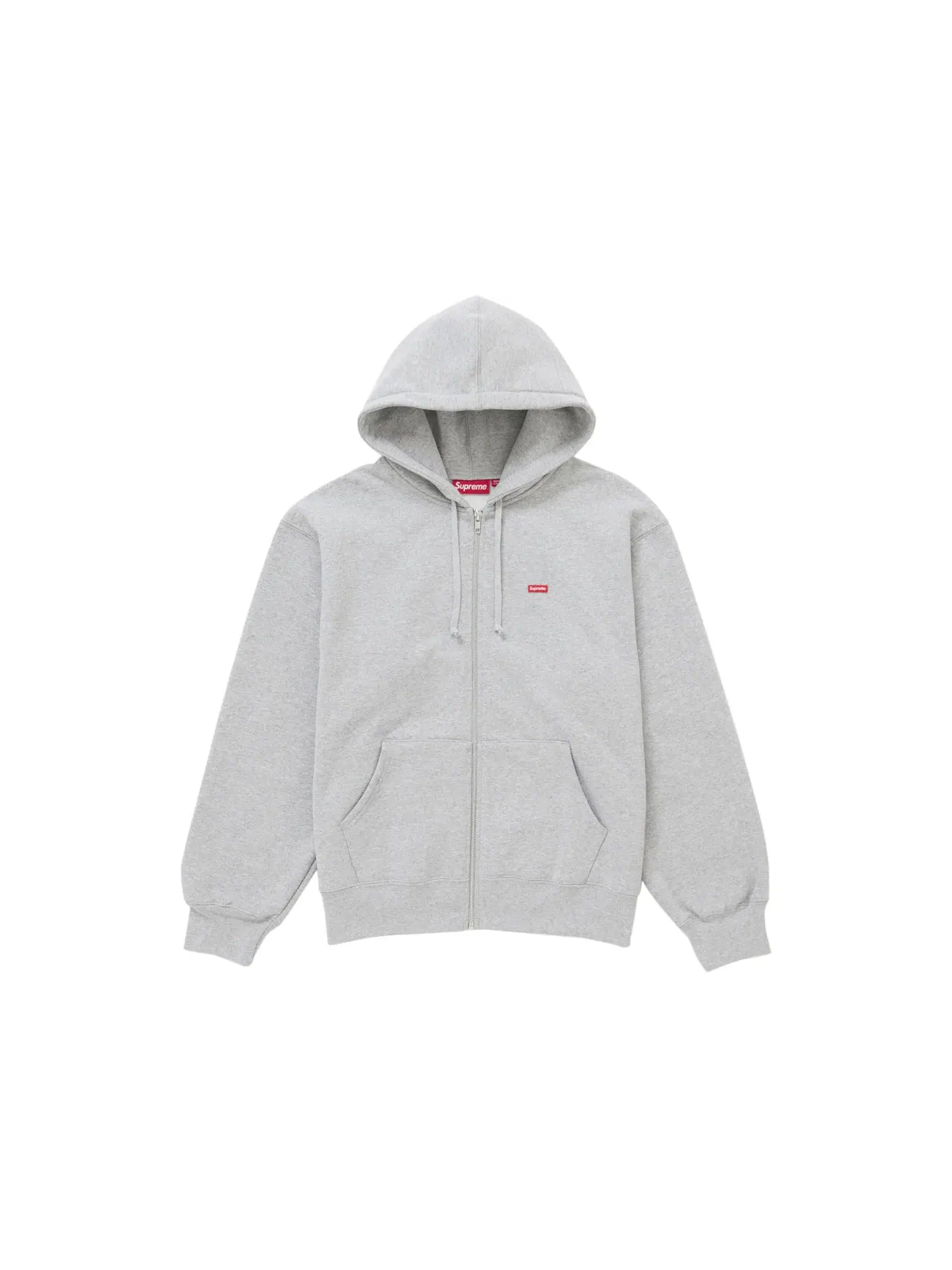 Мужская худи на молнии с принтом Supreme Sweatshirt (SS25) — изображение 1 из 1, серый