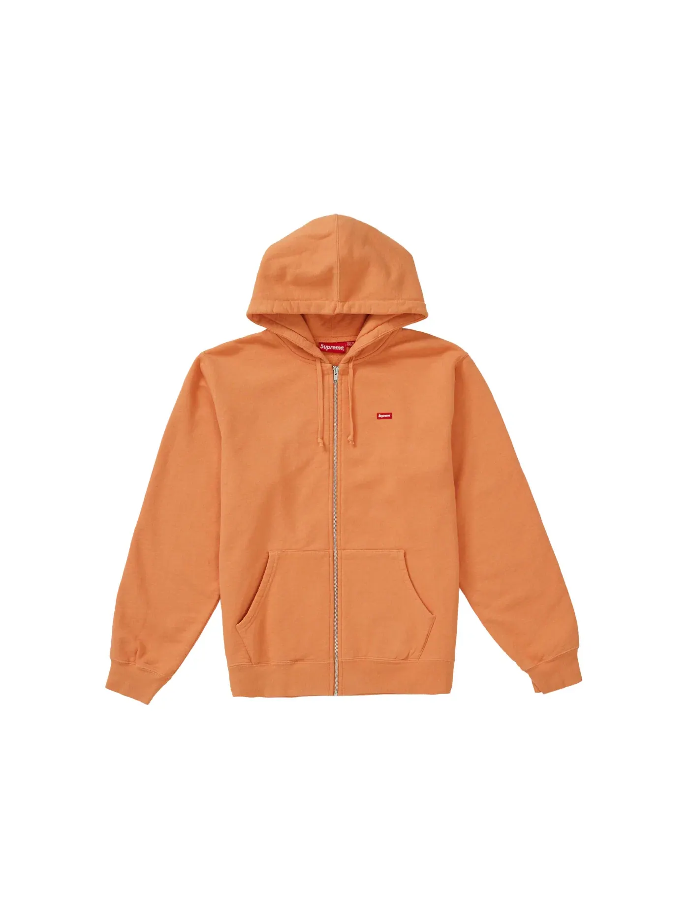 Мужская толстовка на молнии Supreme Zip Up Sweatshirt (SS19) — изображение 1 из 1, бледный оранжевый