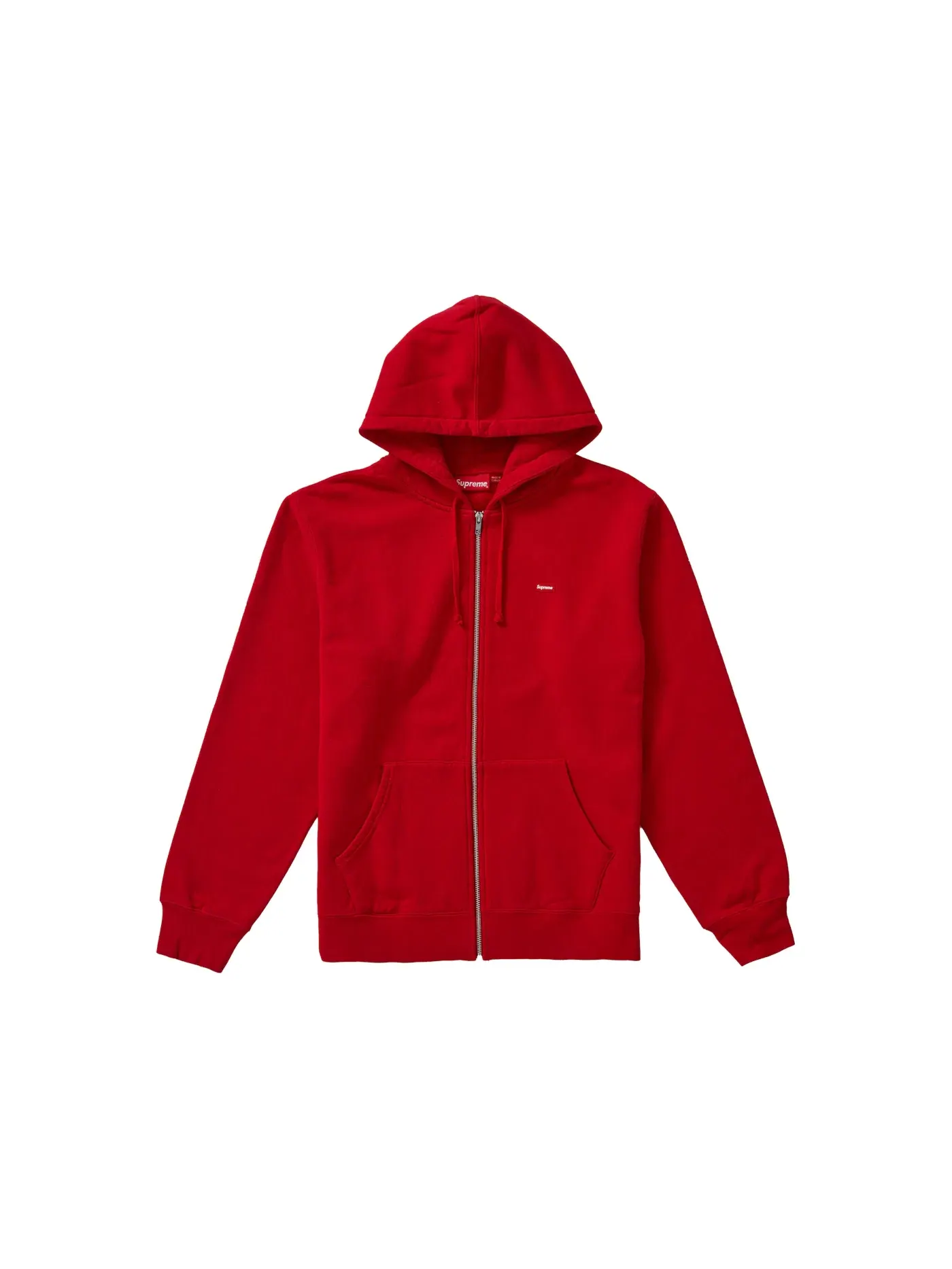 Мужская худи на молнии Supreme Zip Up Sweatshirt (SS19) — изображение 1 из 1, красный