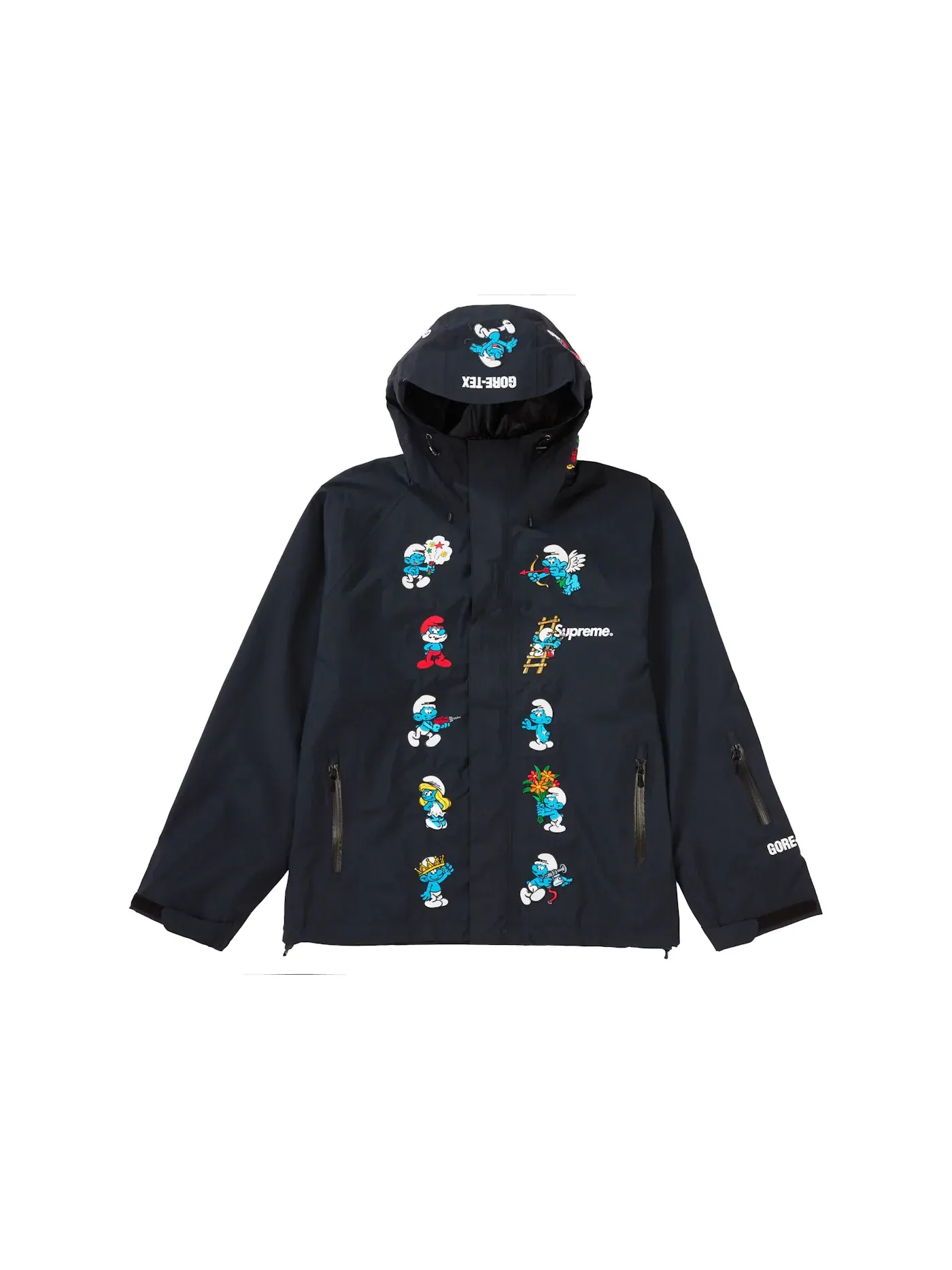 Мужская куртка с принтом Smurfs GORE-TEX Shell Jacket Supreme — изображение 1 из 3, черный