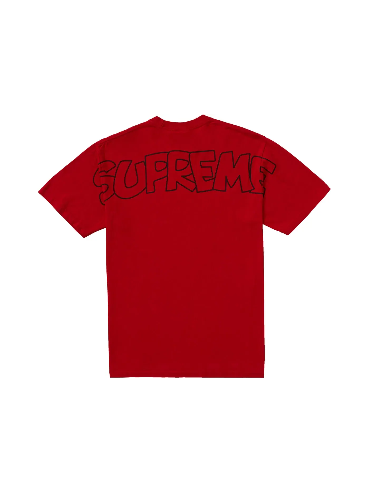 Мужская футболка с принтом Supreme Tee — изображение 2 из 2, красный