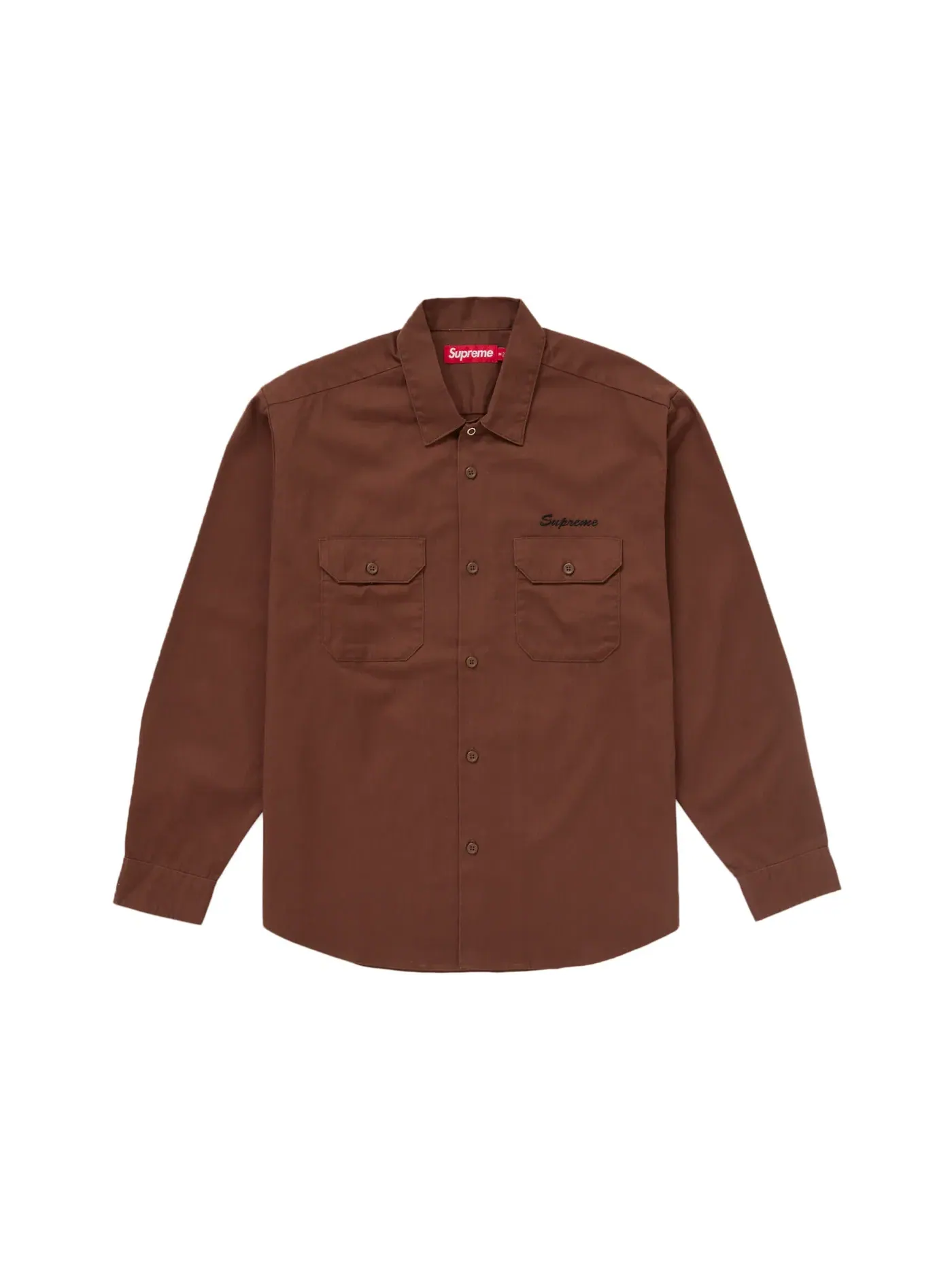 Мужская рубашка Supreme Snow White Work Shirt — изображение 2 из 2, коричневый