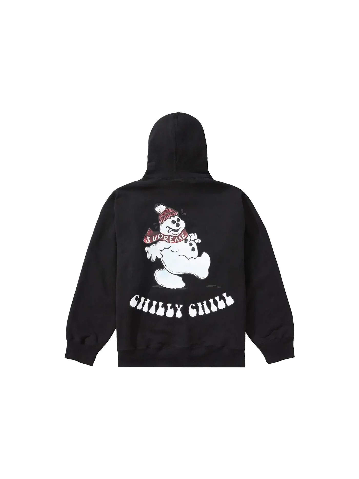 Мужская худи с принтом Snowman Supreme — изображение 1 из 2, черный