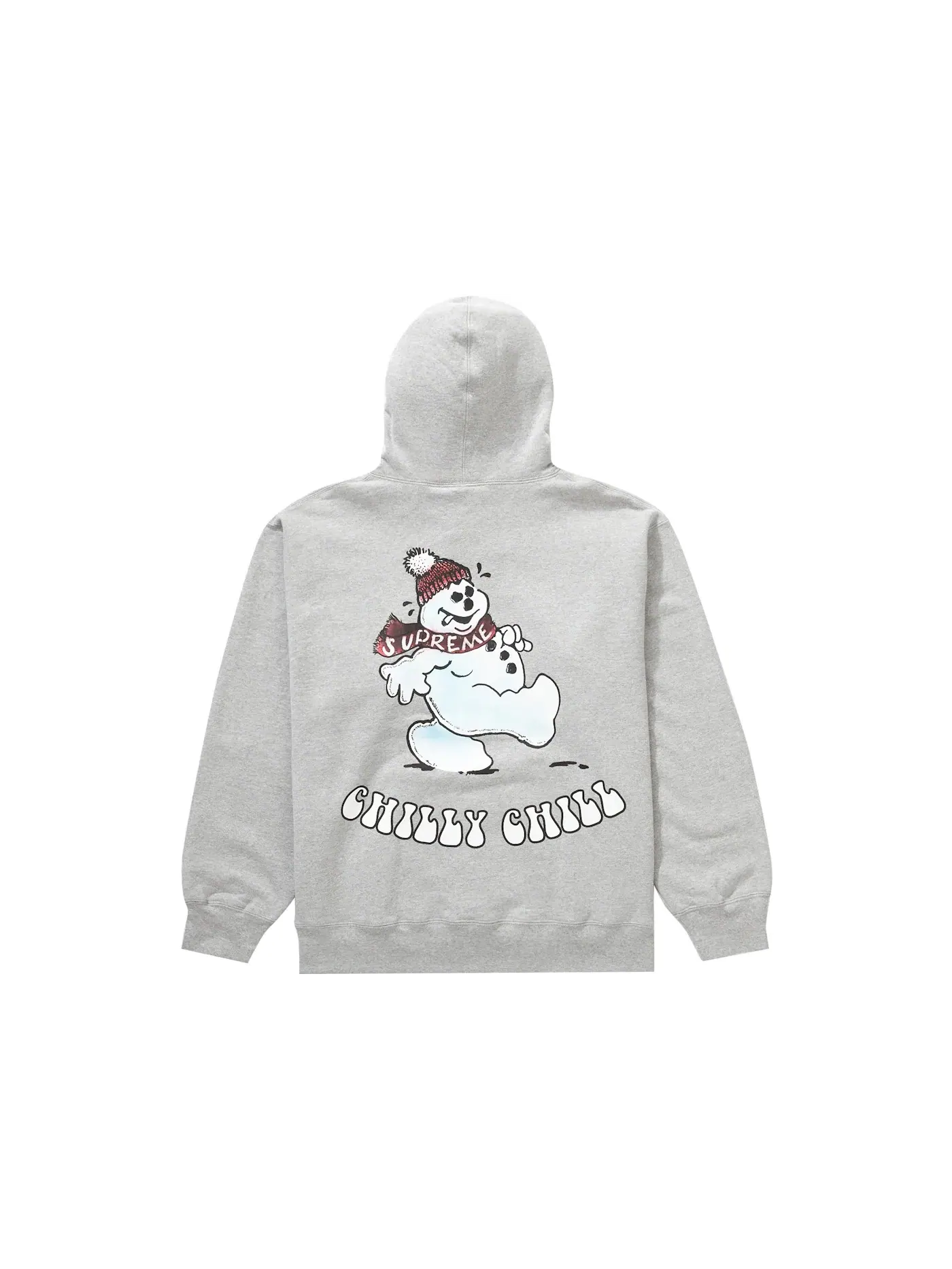 Мужская худи с принтом Supreme Snowman Supreme — изображение 1 из 2, серый