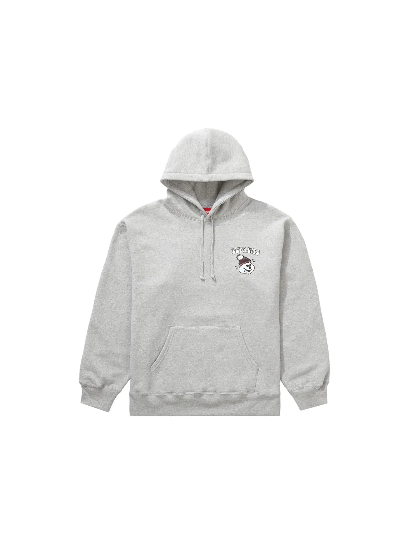 Мужская худи с принтом Supreme Snowman Supreme — изображение 2 из 2, серый