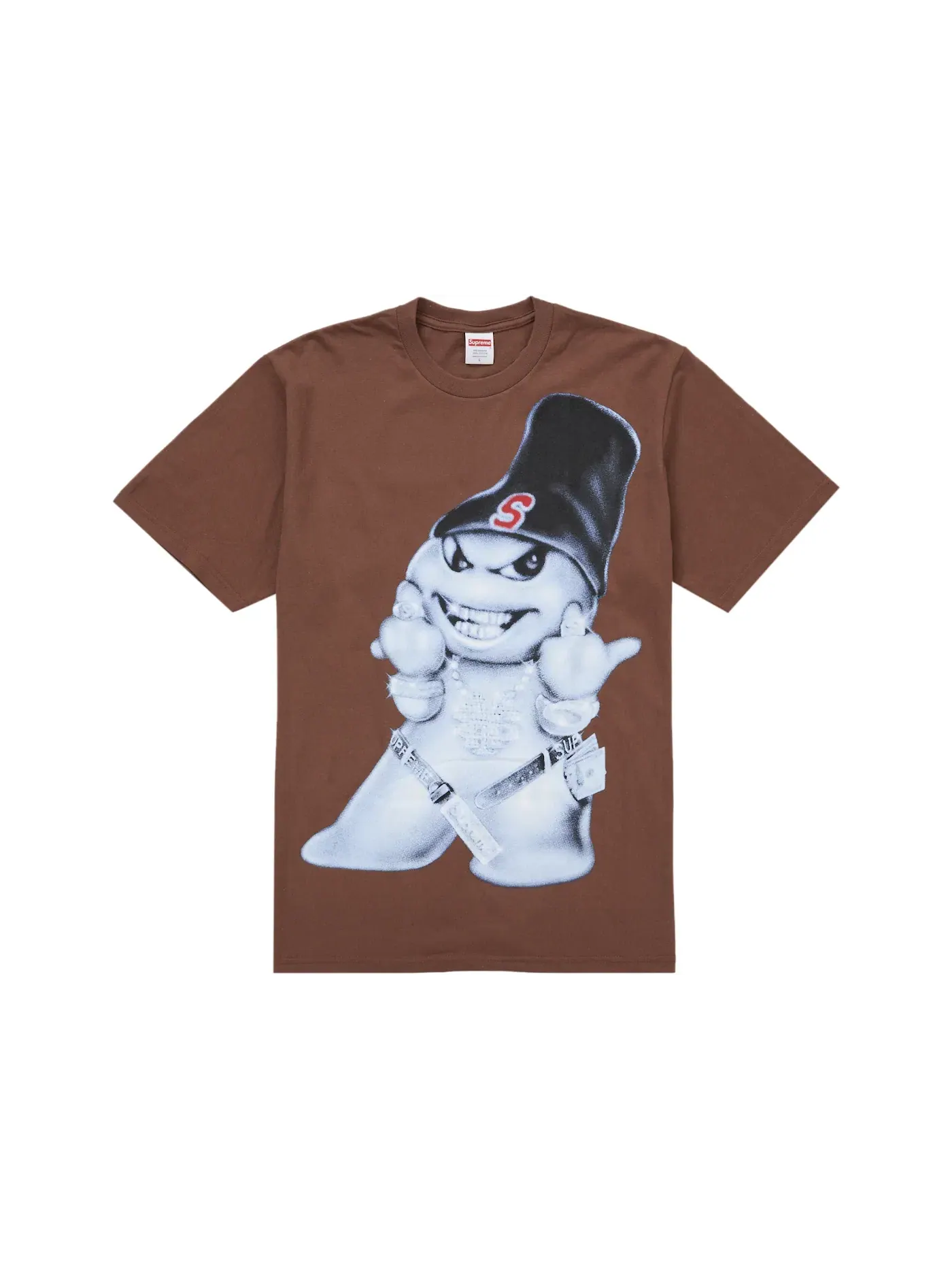 Мужская футболка с принтом Supreme Tee — изображение 1 из 2, коричневый