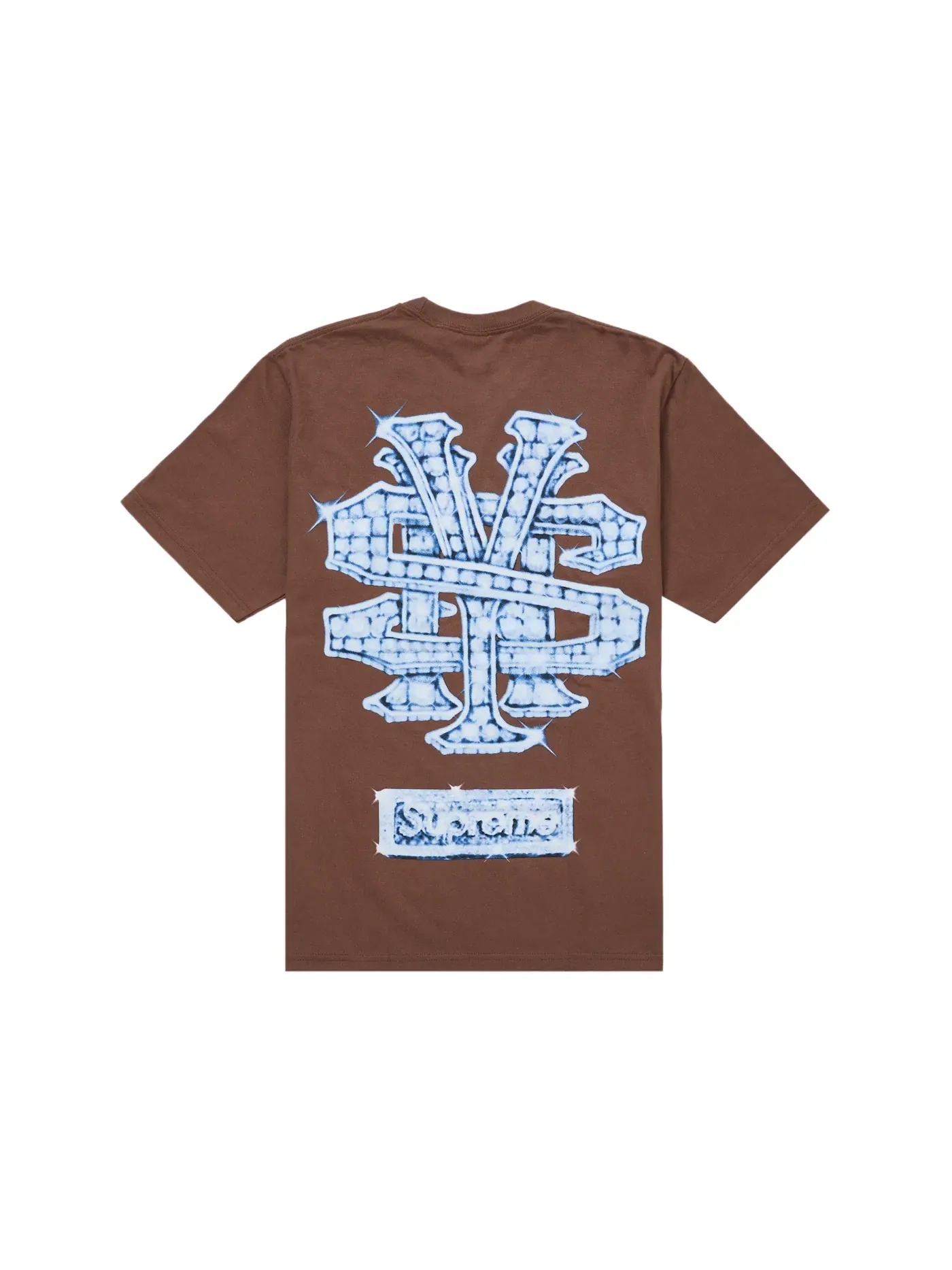 Мужская футболка с принтом Supreme Tee — изображение 2 из 2, коричневый