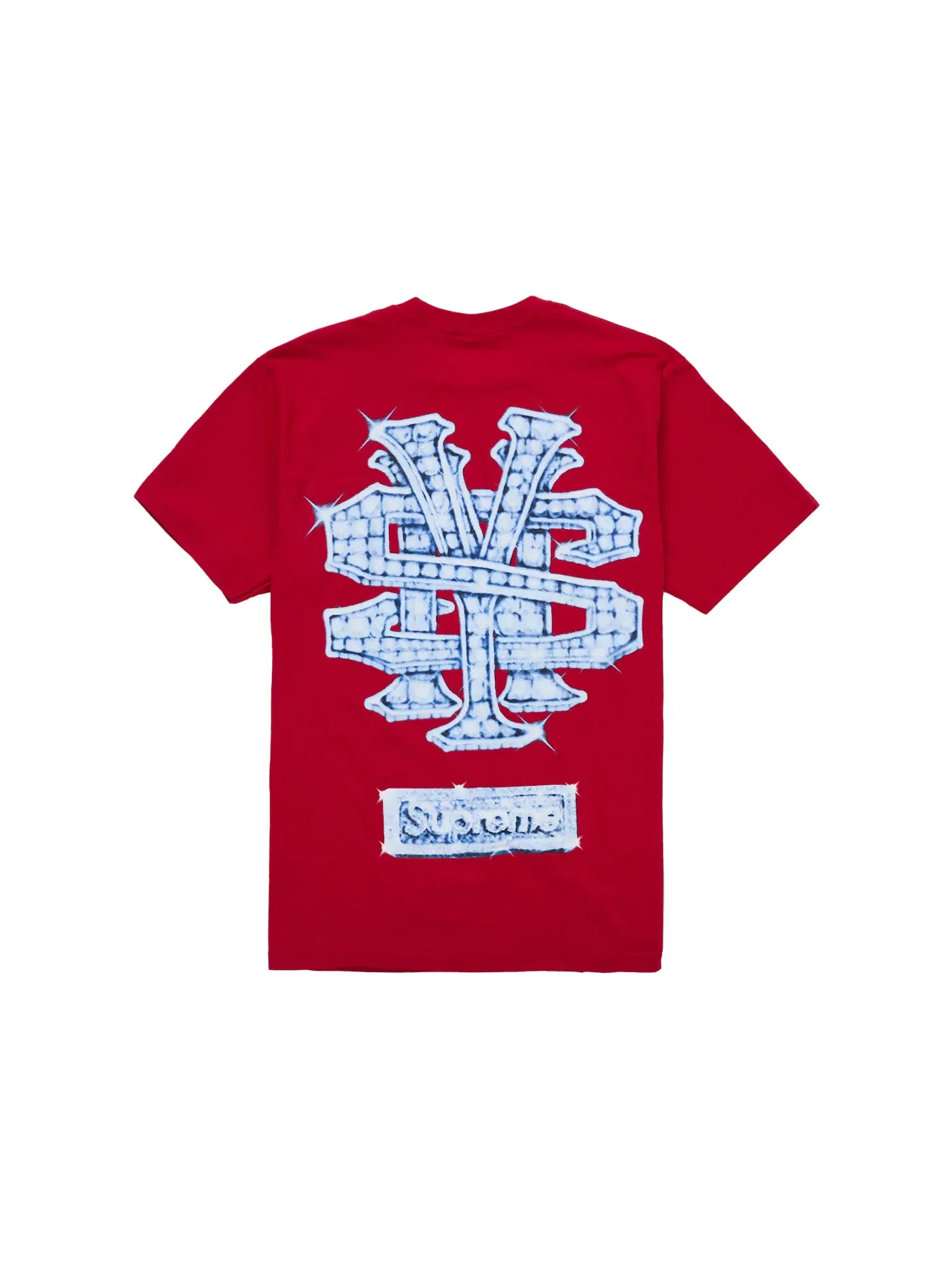 Мужская футболка с принтом Supreme Tee — изображение 2 из 2, красный