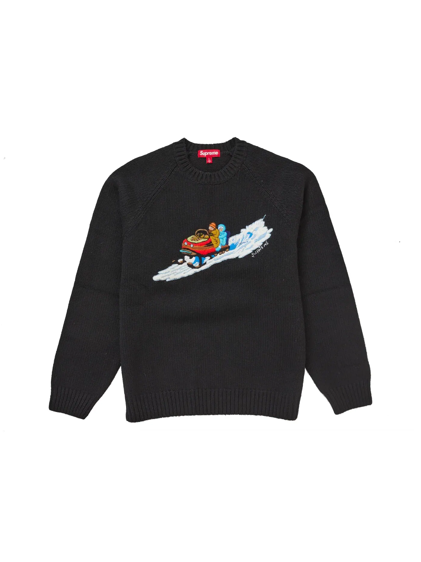 Мужской свитер с принтом Supreme Snowmobile Sweater — изображение 1 из 1, черный
