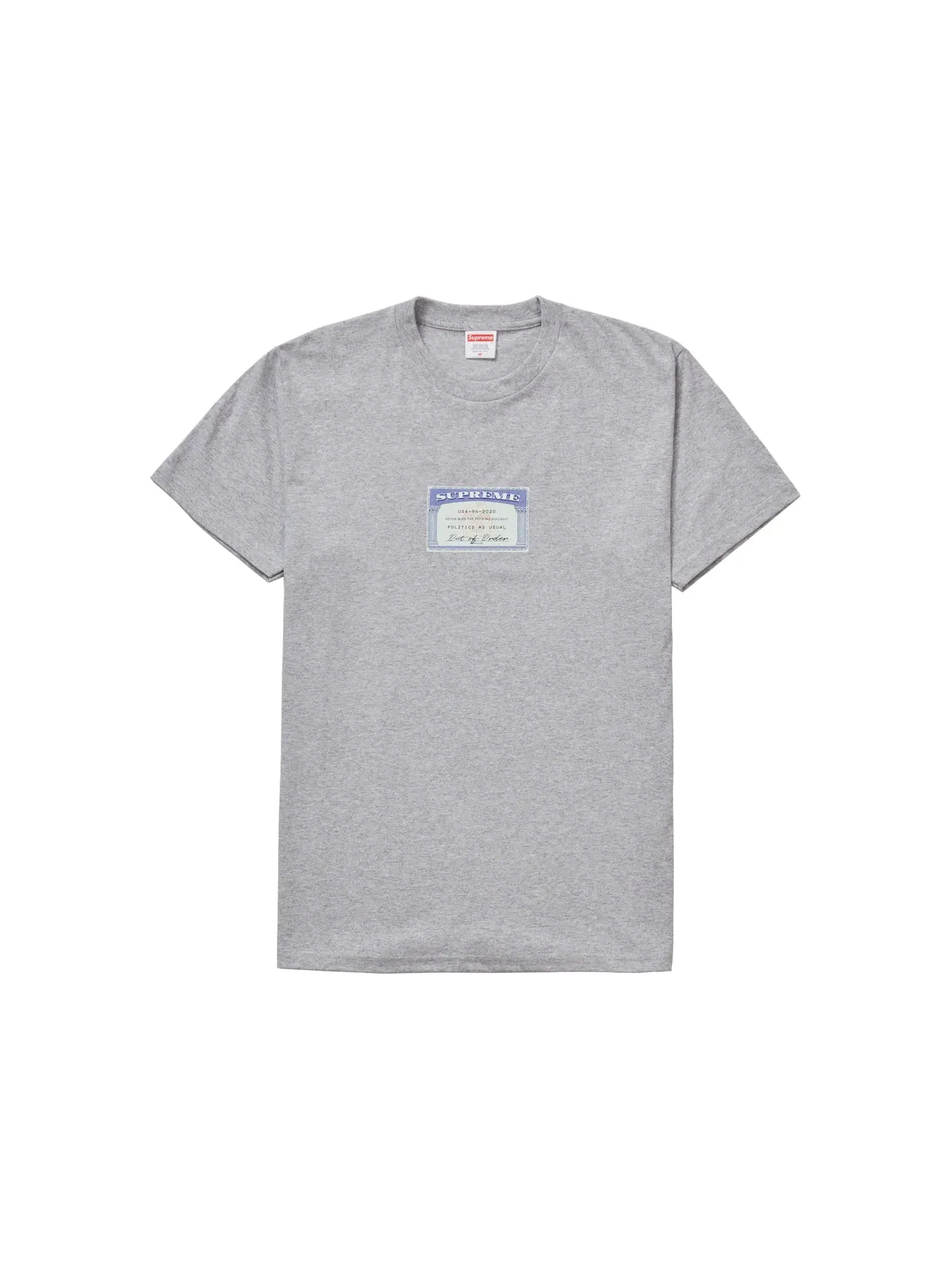 Мужская футболка с принтом Supreme Tee — изображение 1 из 1, серый