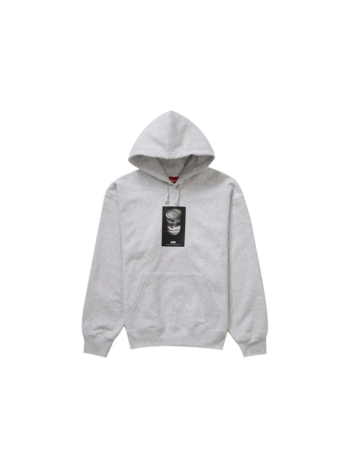 Мужской свитшот с капюшоном с принтом Supreme Soup Can Hooded Sweatshirt Supreme — изображение 1 из 1, серый