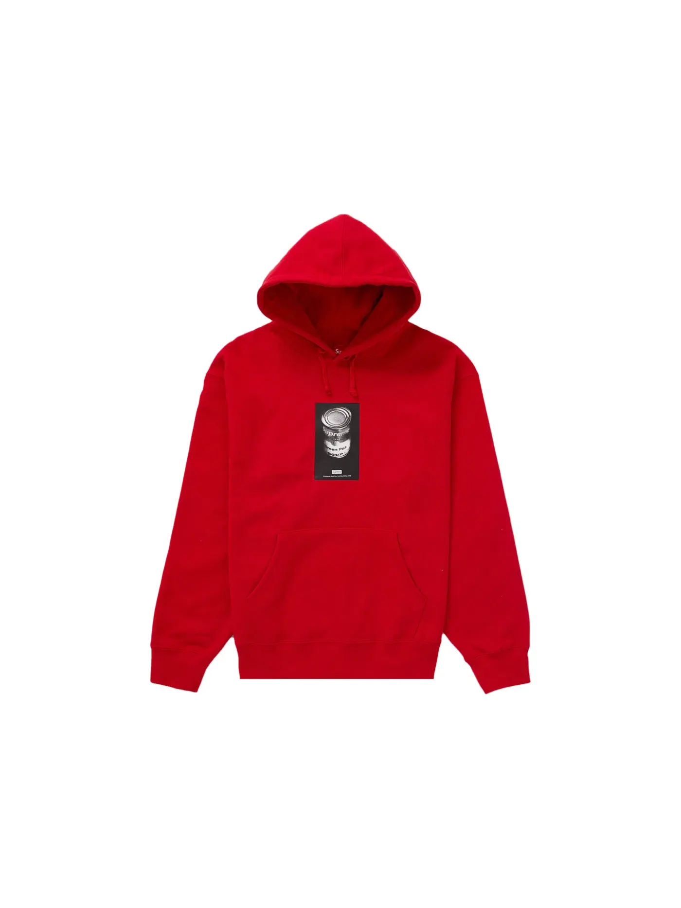 Мужской худи с принтом Supreme Soup Can Supreme — изображение 1 из 1, красный