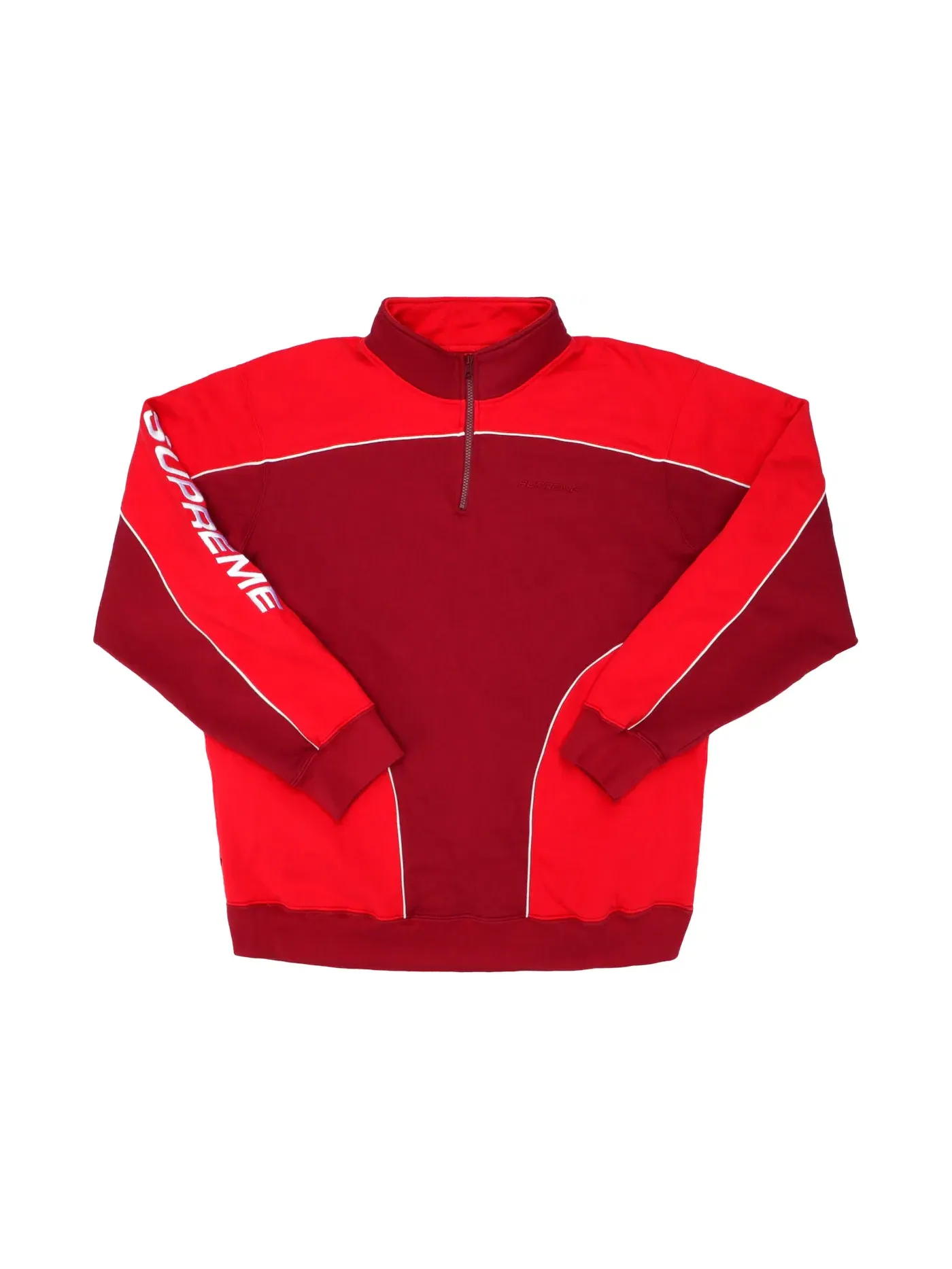 Мужской свитшот с молнией Supreme Speedway Half Zip Sweatshirt — изображение 1 из 1, красный