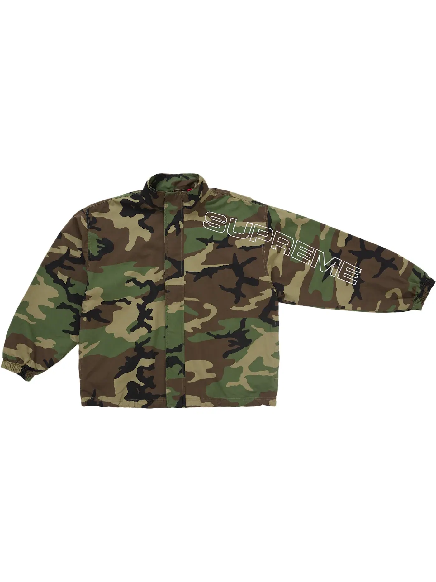 Мужская куртка из рипстопа с вышивкой Supreme Spellout, Woodland Camo — изображение 2 из 3