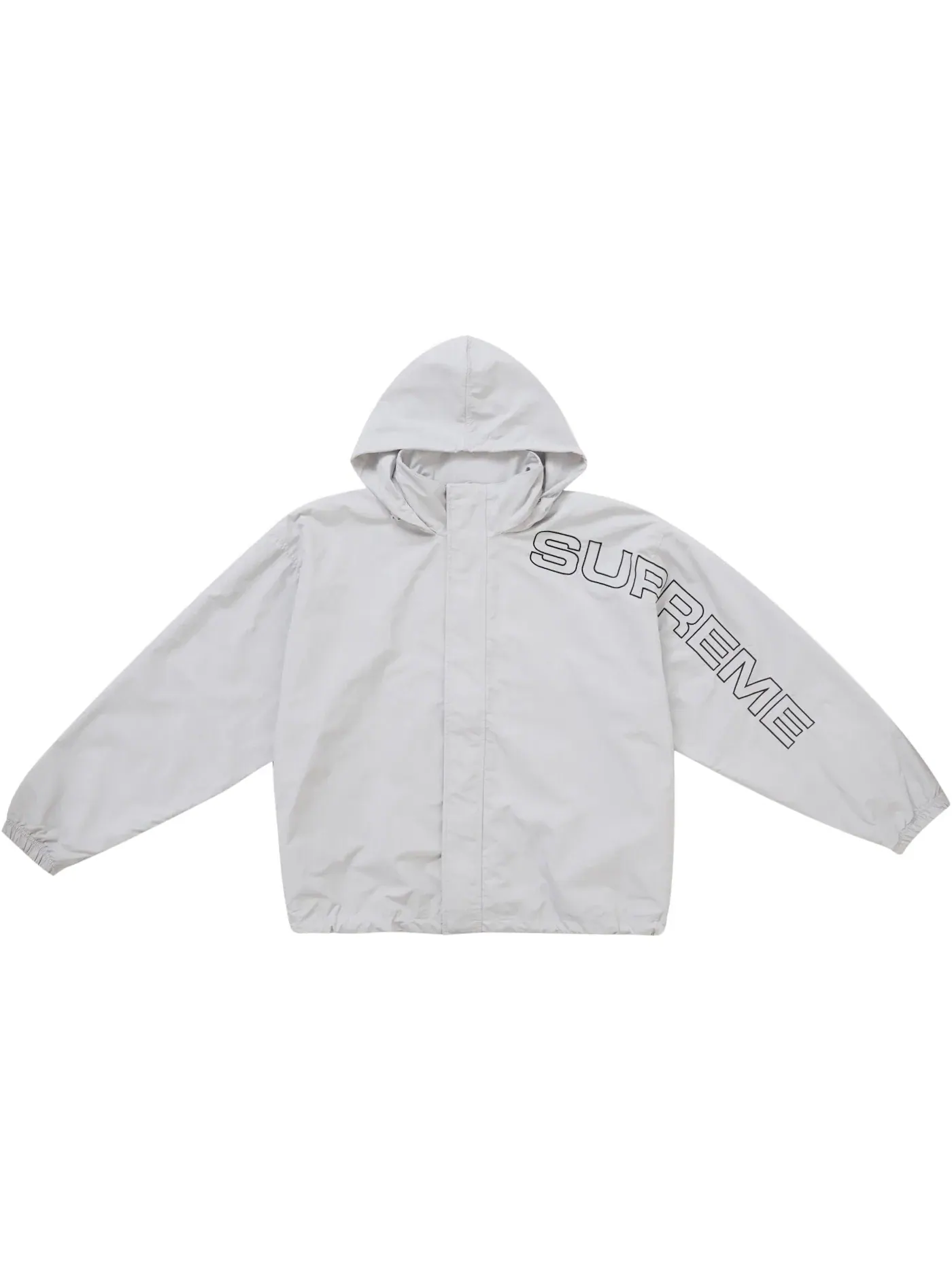 Мужская куртка с вышивкой Supreme Spellout Embroidered Track Jacket — изображение 1 из 4, серый