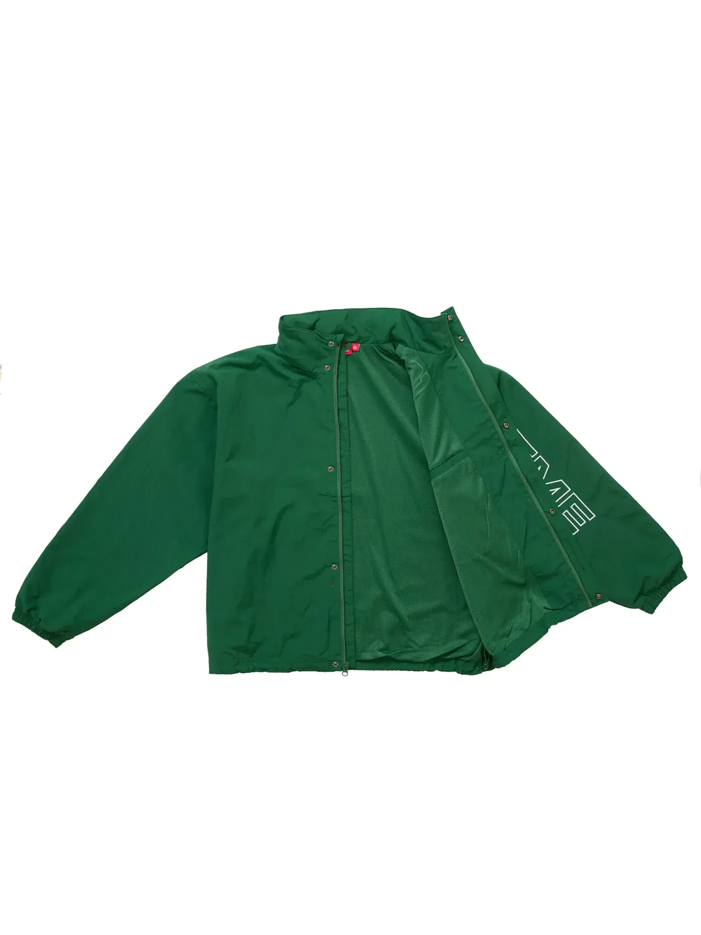 Мужская куртка с вышивкой Supreme Spellout Embroidered Track Jacket (FW24) — изображение 3 из 4, темный зеленый