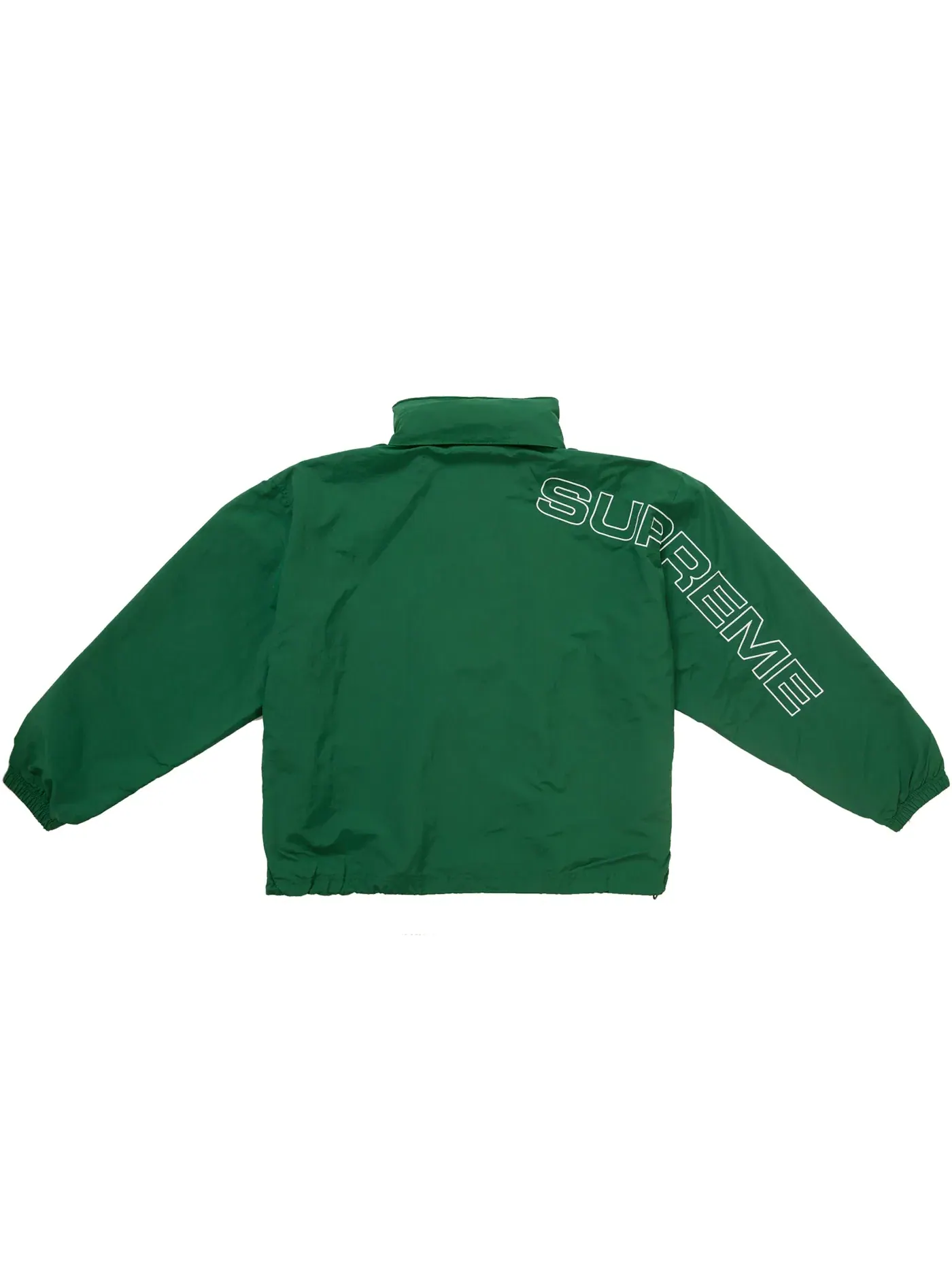 Мужская куртка с вышивкой Supreme Spellout Embroidered Track Jacket (FW24) — изображение 4 из 4, темный зеленый